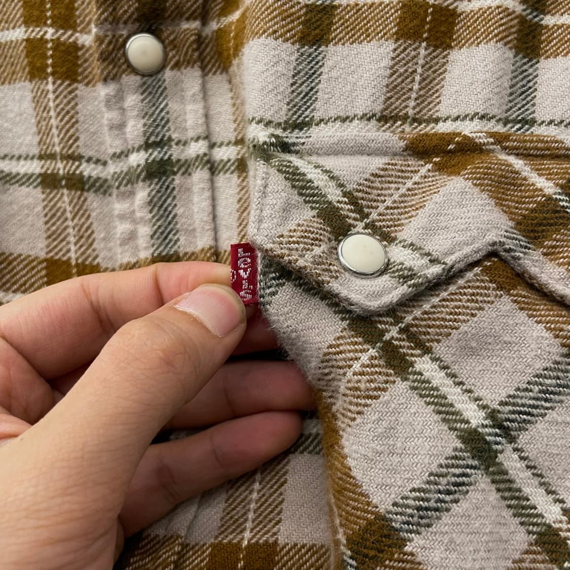 리바이스 플란넬 펄 스냅 멀티 체크 포켓 셔츠 상품이미지5