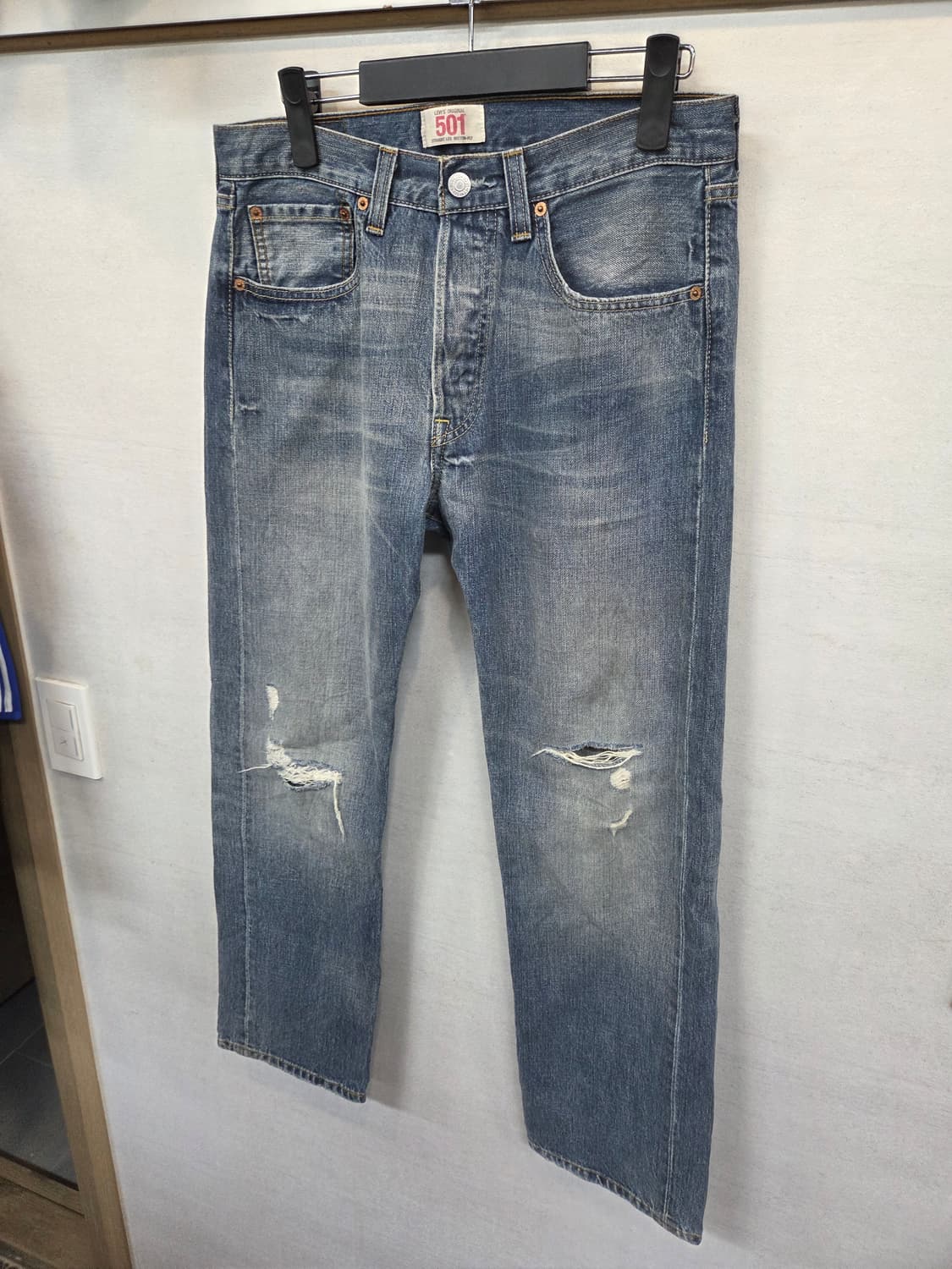 리바이스 빈티지 501 스트레이트 데미지 데님팬츠 30 상품이미지6
