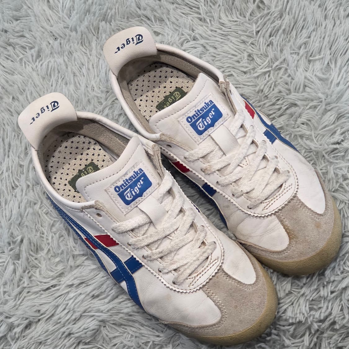 7q-8:오니츠카타이거 멕시코 66 화이트\블루\레드 (22.5cm) 상품이미지5