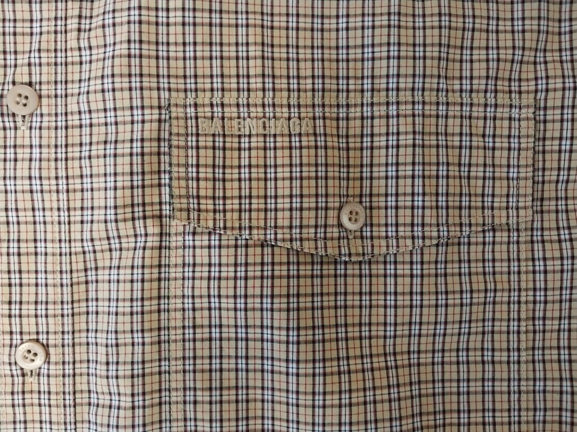 발렌시아가 오버핏 체크 셔츠 상품이미지3