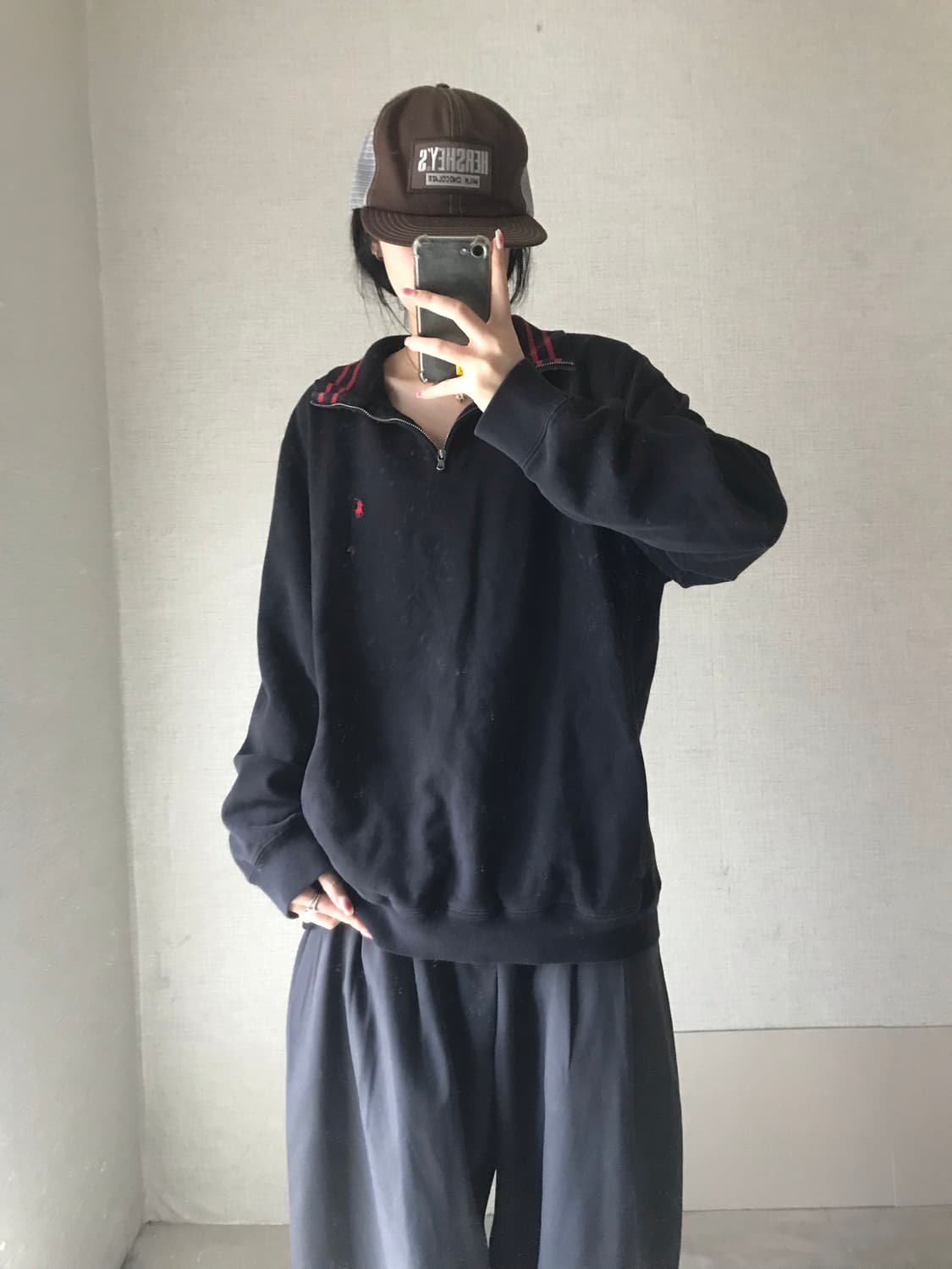 폴로 블랙 반집업 상품이미지5