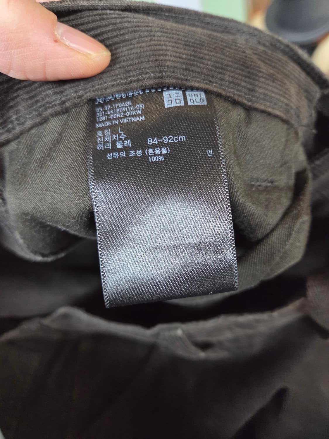 유니클로 코듀로이 카펜터 팬츠 L 대략 33 다크브라운  상품이미지6