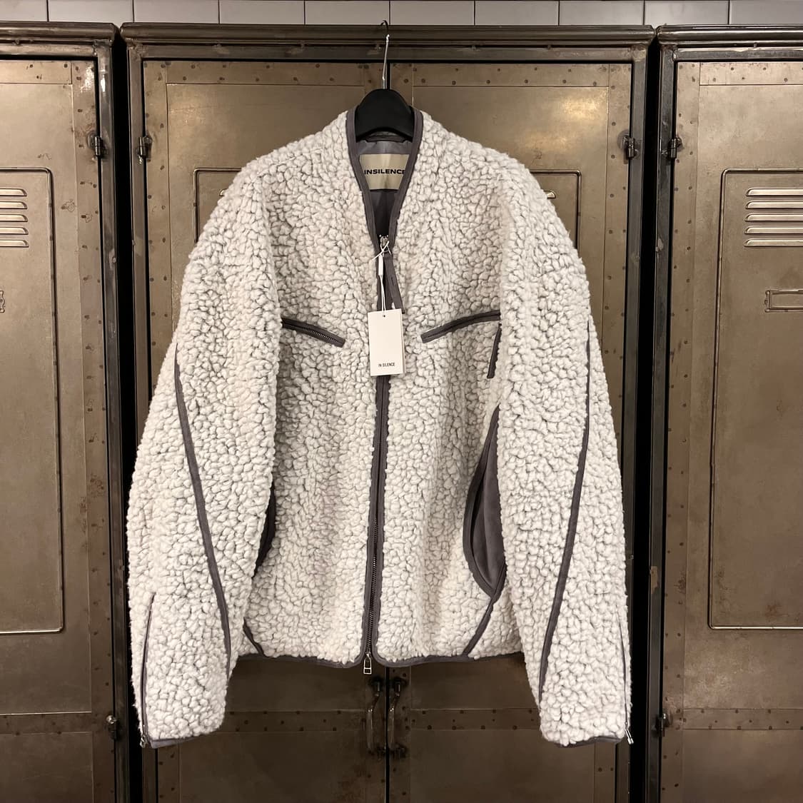 [택포](L) 인사일런스 ROMA 울 시어링 자켓 화이트 상품이미지6