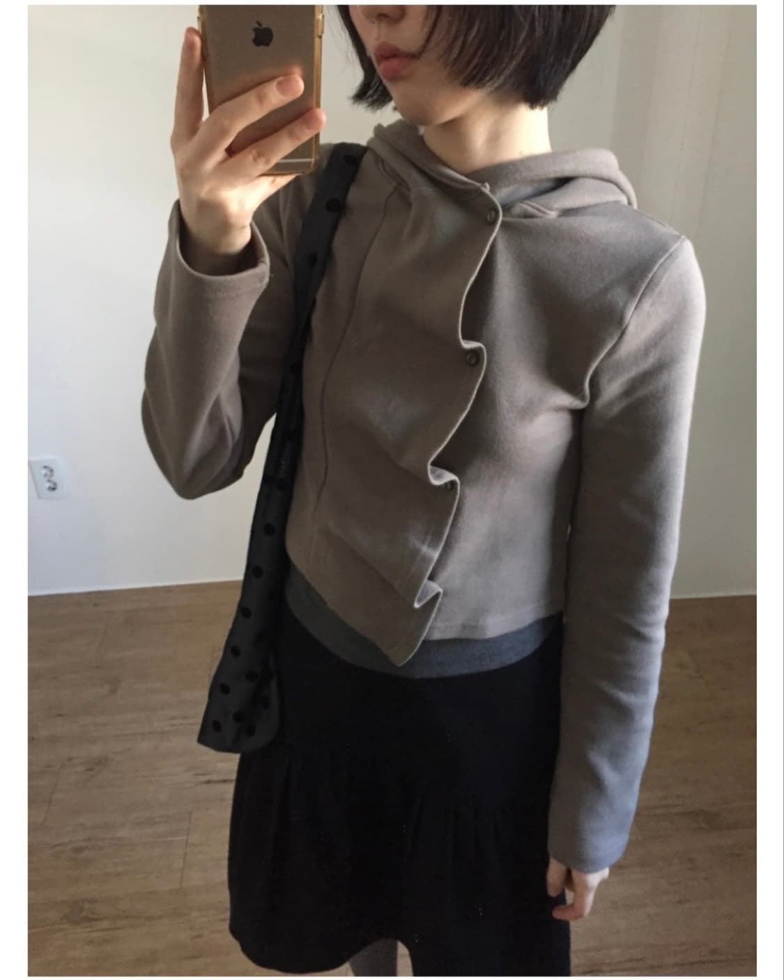 더기 바이어스 버튼 후디 상품이미지1