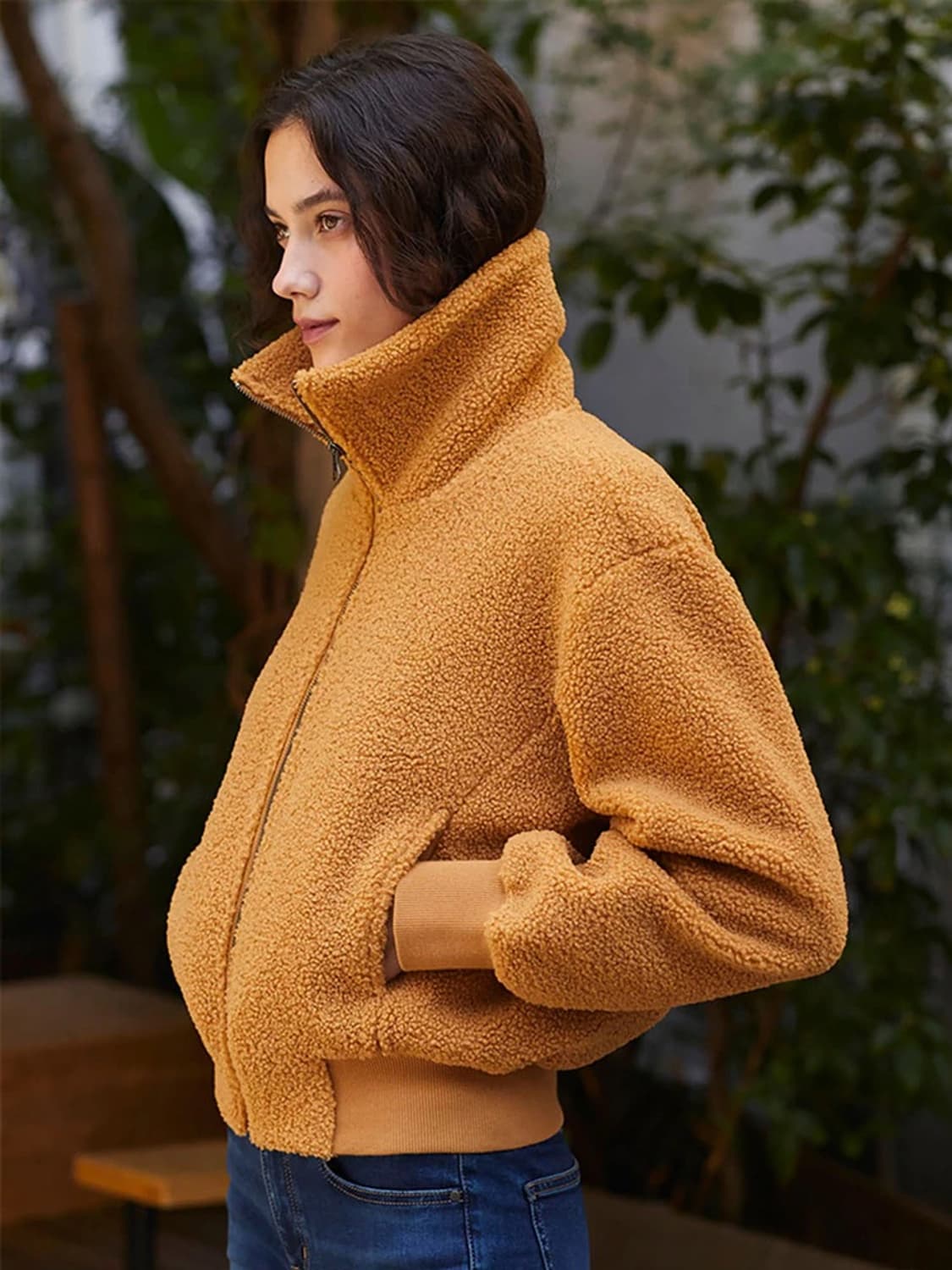 유니클로 U 르메르 하이넥 카멜 브라운 후리스 플리스 점퍼 양털 뽀글이 상품이미지2