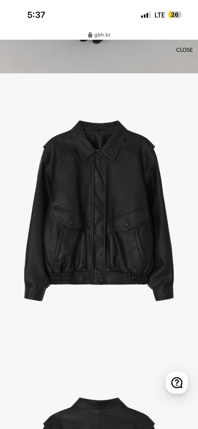 gbh 지비에이치 레더 봄버 자켓 블랙 상품이미지4