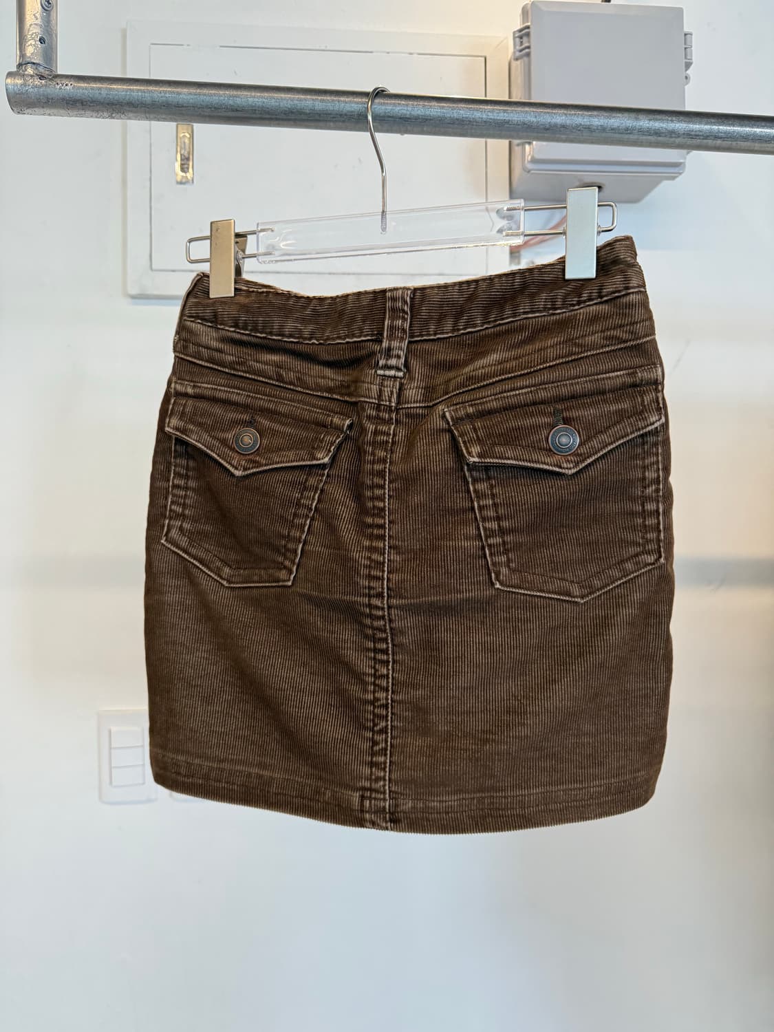 Backrush Brown Corduroy Skirt 상품이미지2