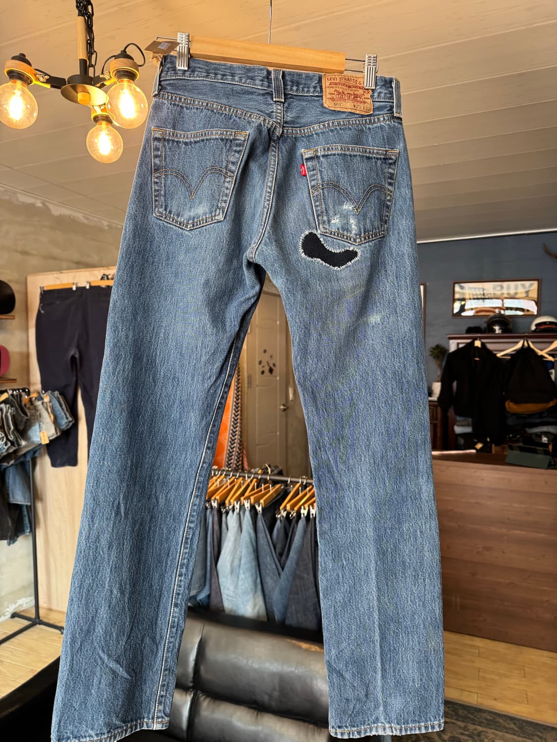 levi.s 501 29x32 핸드메이드 패치워크 상품이미지2