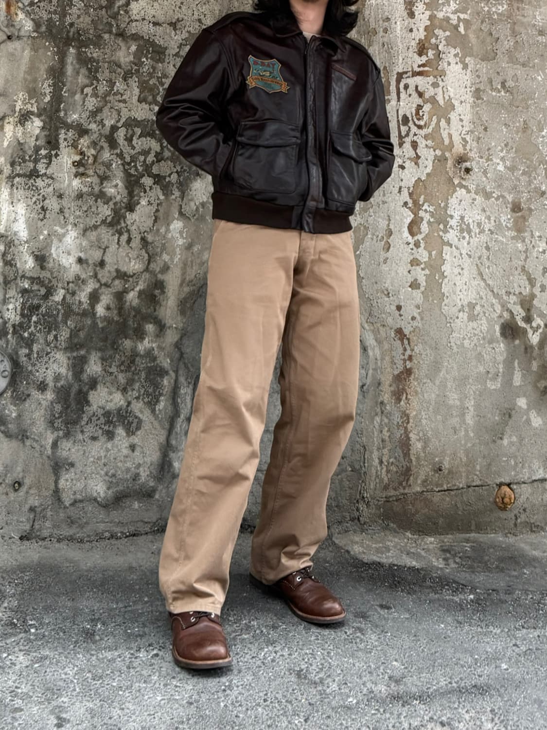 에어로클래식 리얼레더 A-2 자켓 상품이미지1