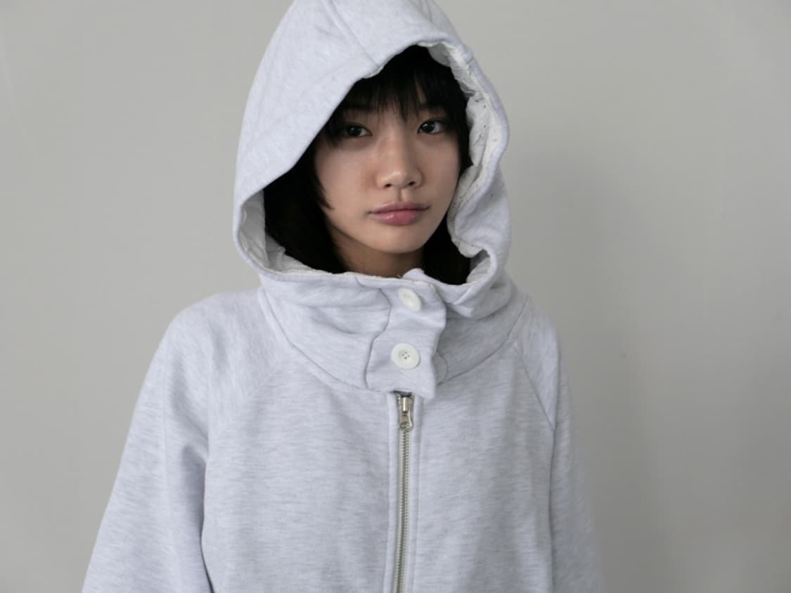 베이비랩 eggshell hoodie jk in white melange 상품이미지3