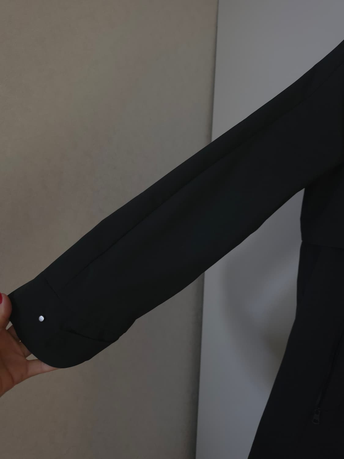 리복 블랙 후드 롱 자켓 상품이미지4