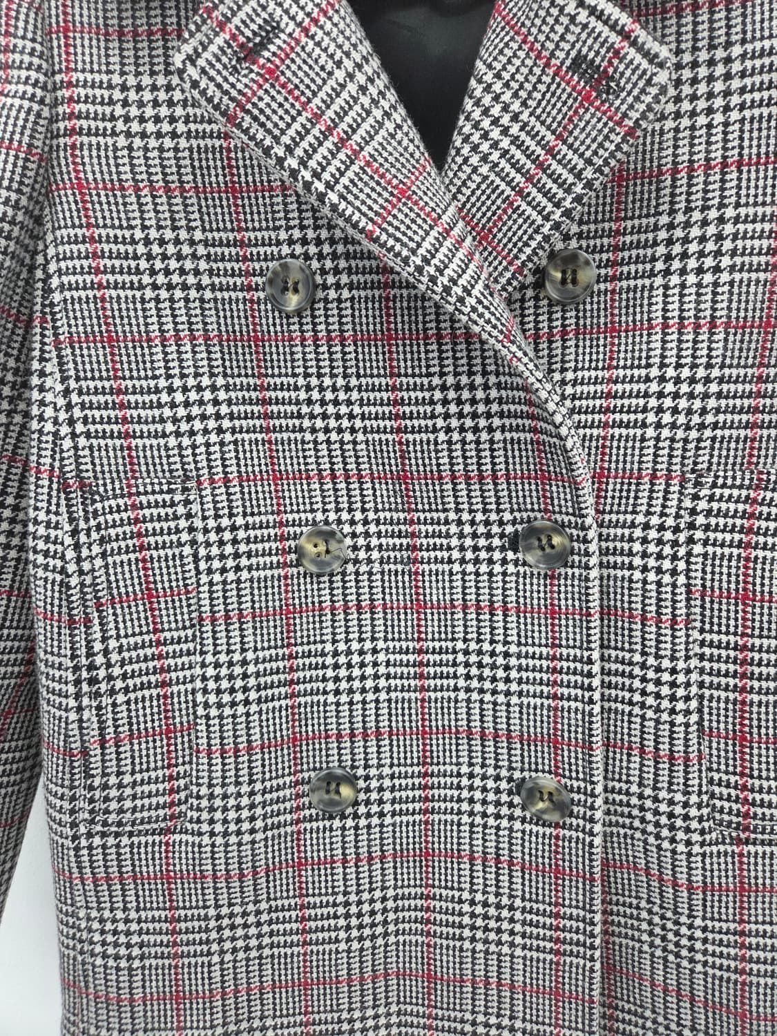 S RED VALENTINO 레드 발렌티노 체크 더블 코트 상품이미지4