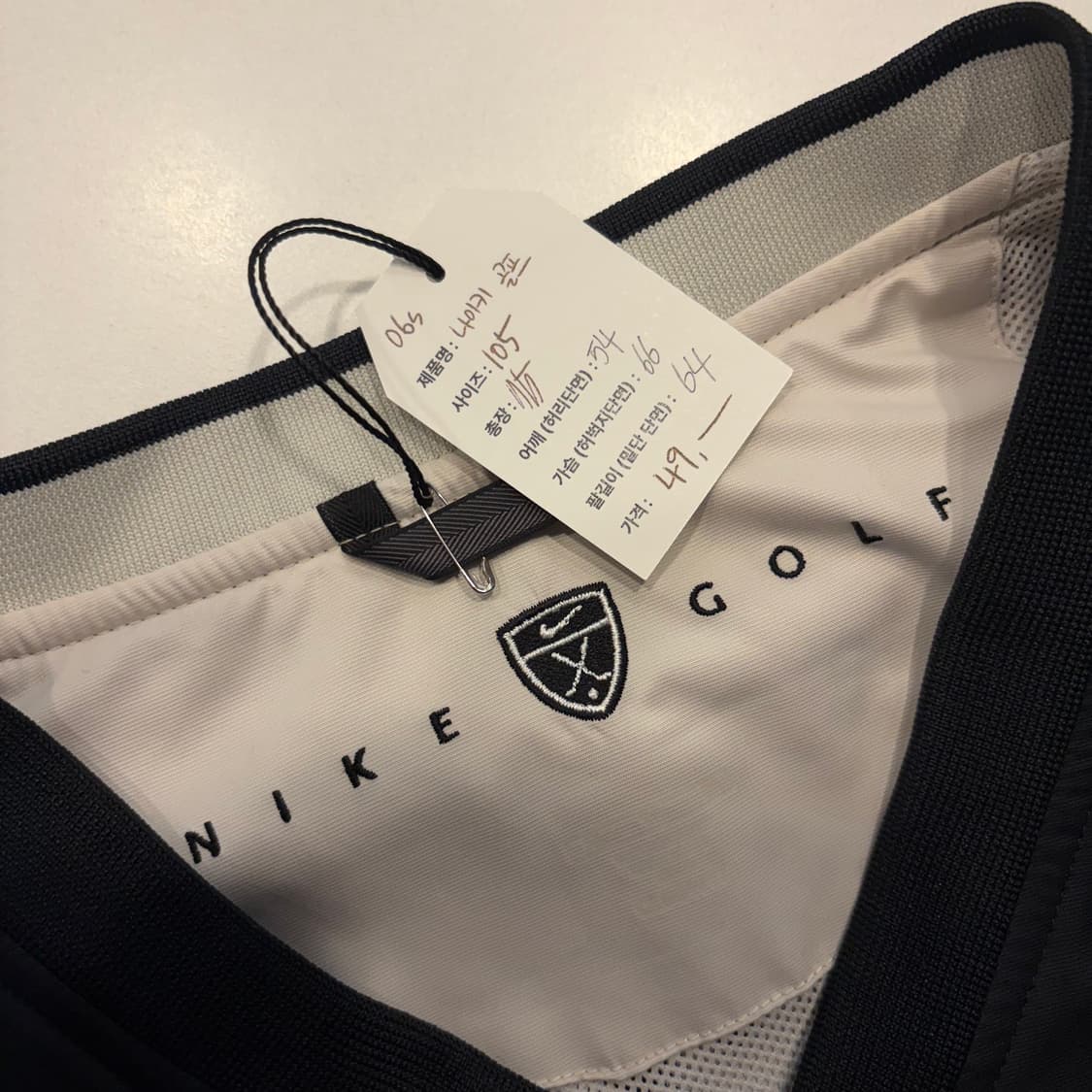 [105] 06s 나이키 골프 바람막이 웜업 맨투맨 블랙 D353 상품이미지4