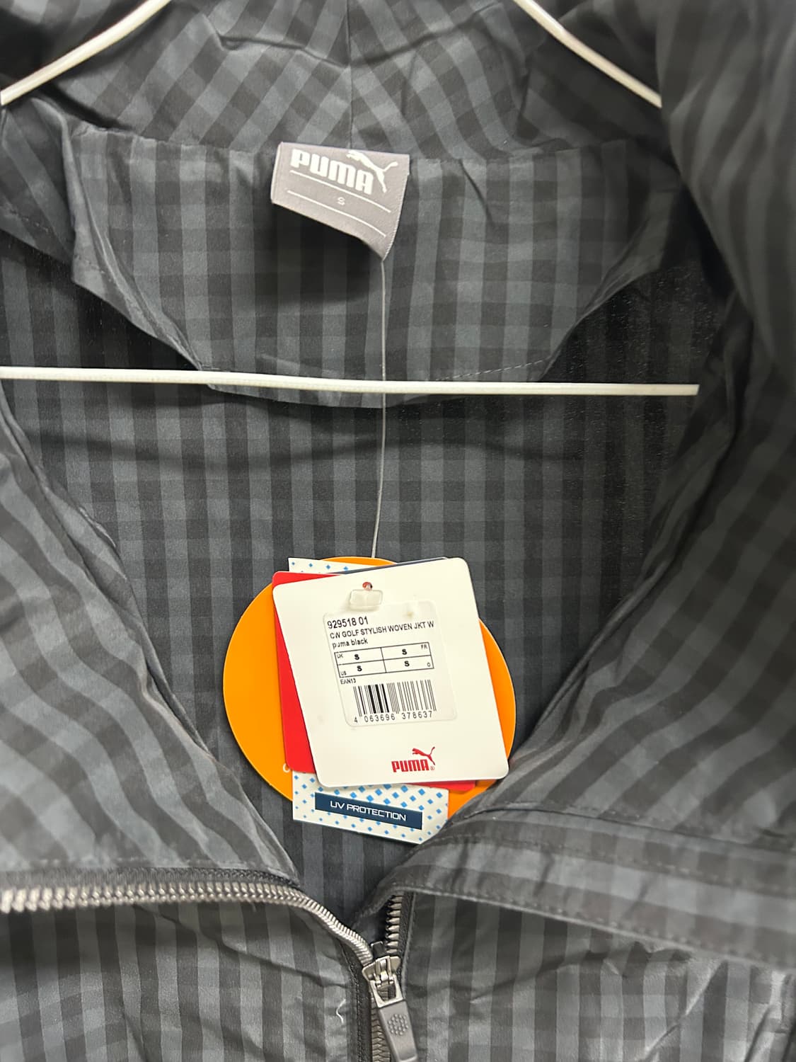 푸마 체크 롱 바람막이 자켓 S 상품이미지6