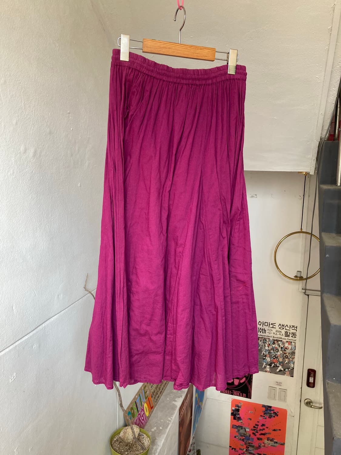 빈티지 퍼플 롱 스커트 상품이미지6