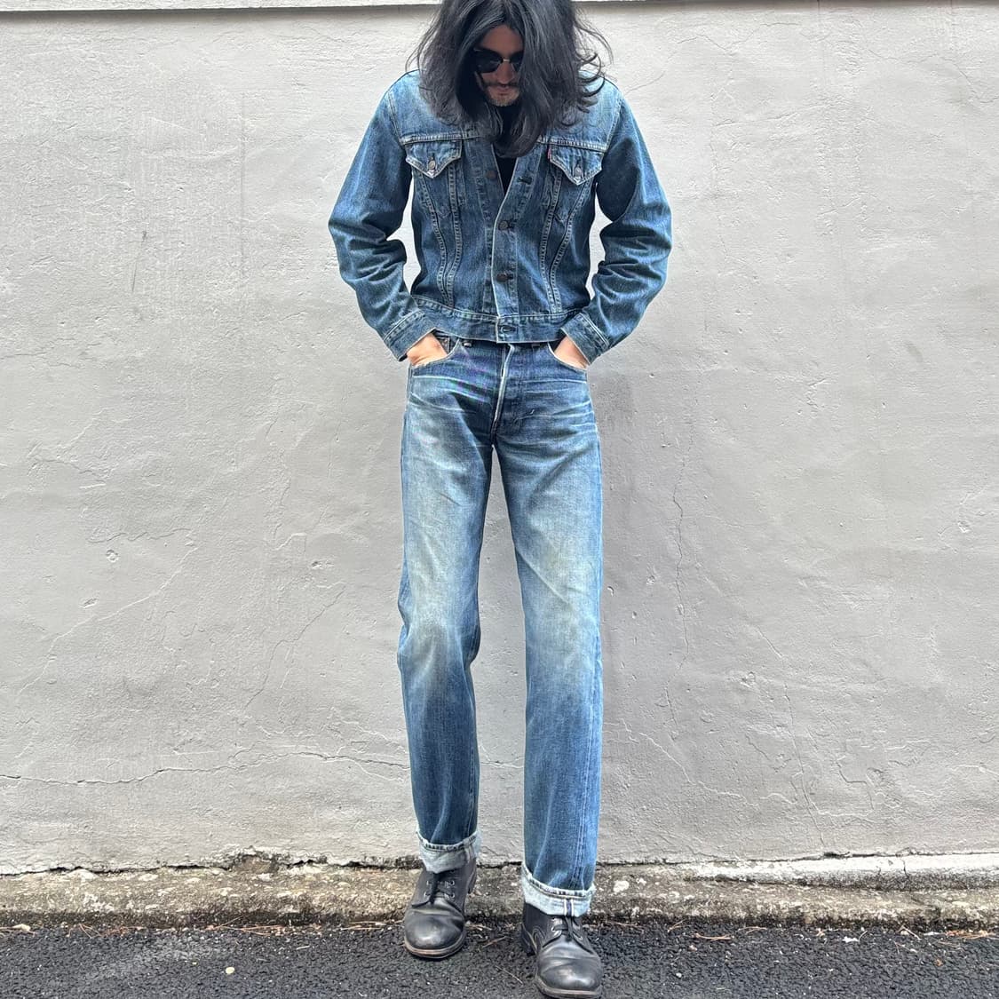 90~00년대 일본 리바이스 557 빅e 트러커 상품이미지8