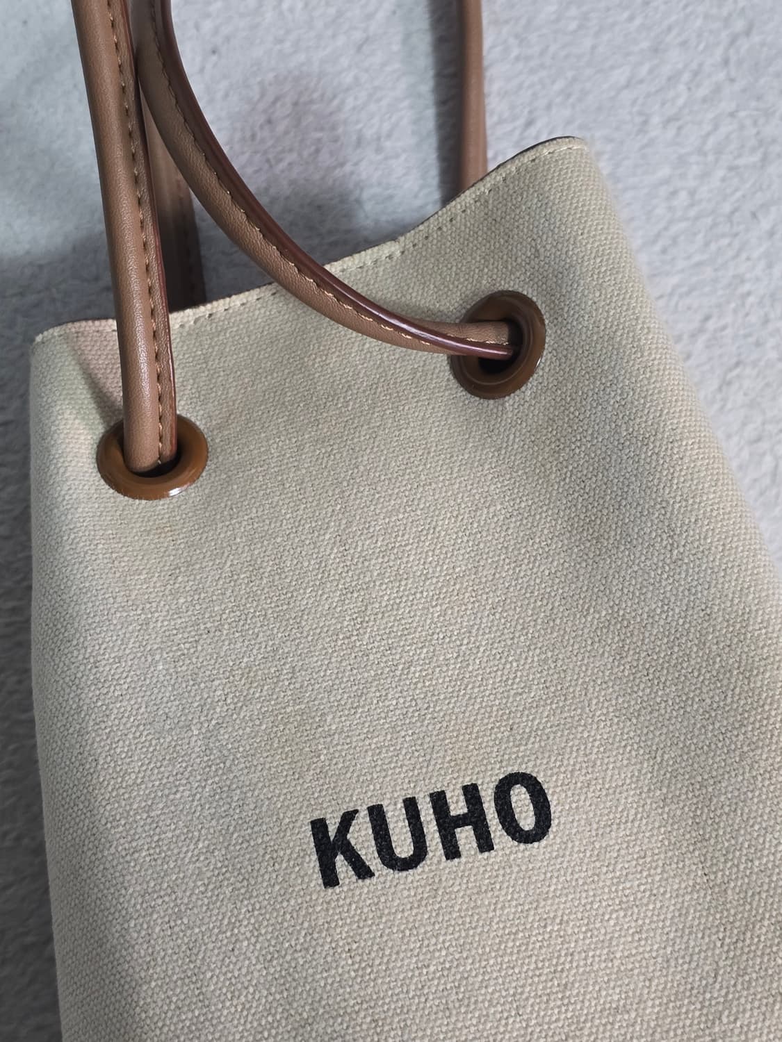 KUHO 쿠호 캔버스 버킷백 아이보리 상품이미지3