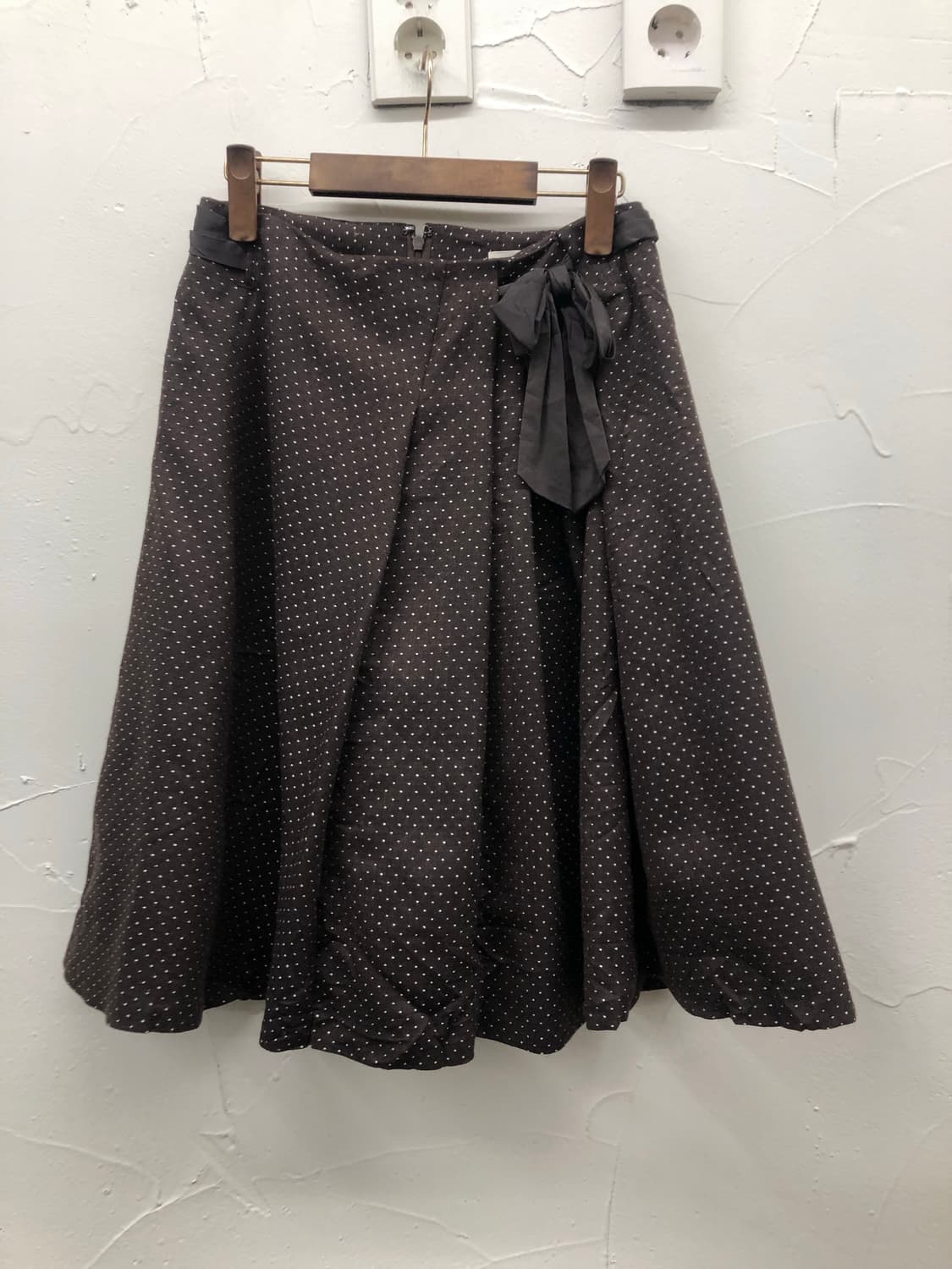 kumikyoku 도트 리본 스커트 상품이미지1