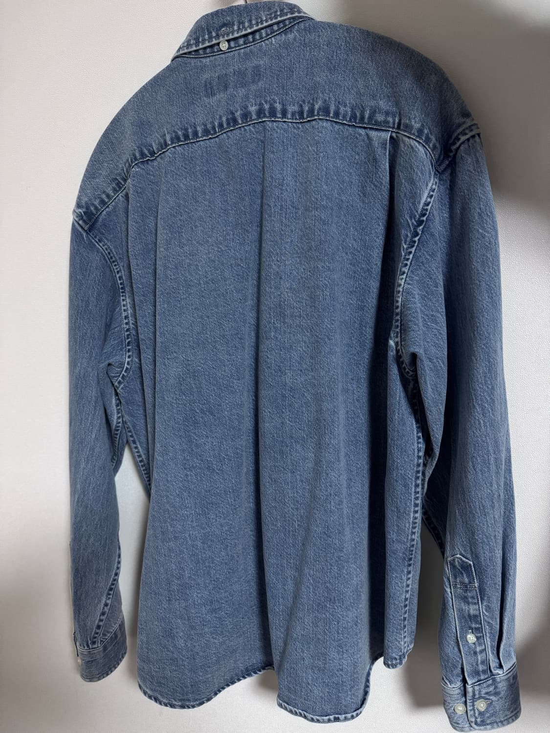 슈프림 스몰 박스 데님 셔츠 워시드 인디고 상품이미지2