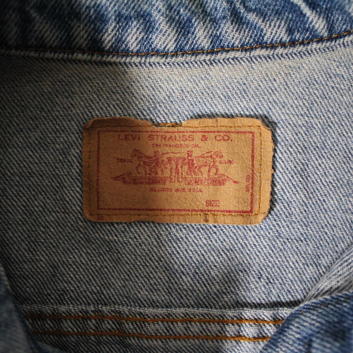 80s Levi’s 리바이스 70506 USA 데님 트러커 자켓 L032 상품이미지5