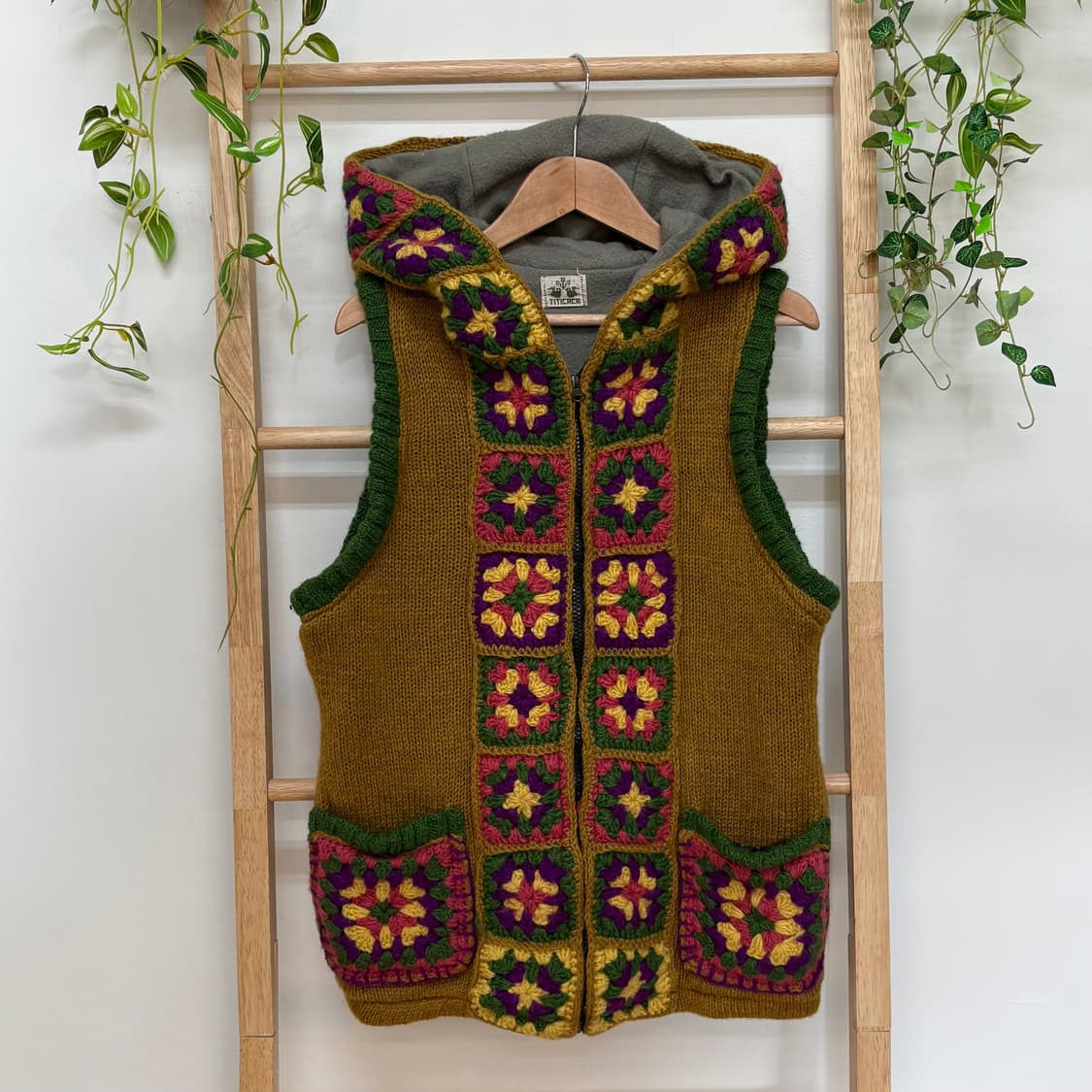 TITICACA 티티카카/ 모티브후드집업베스트 집업베스트 크로셰베스트 상품이미지3