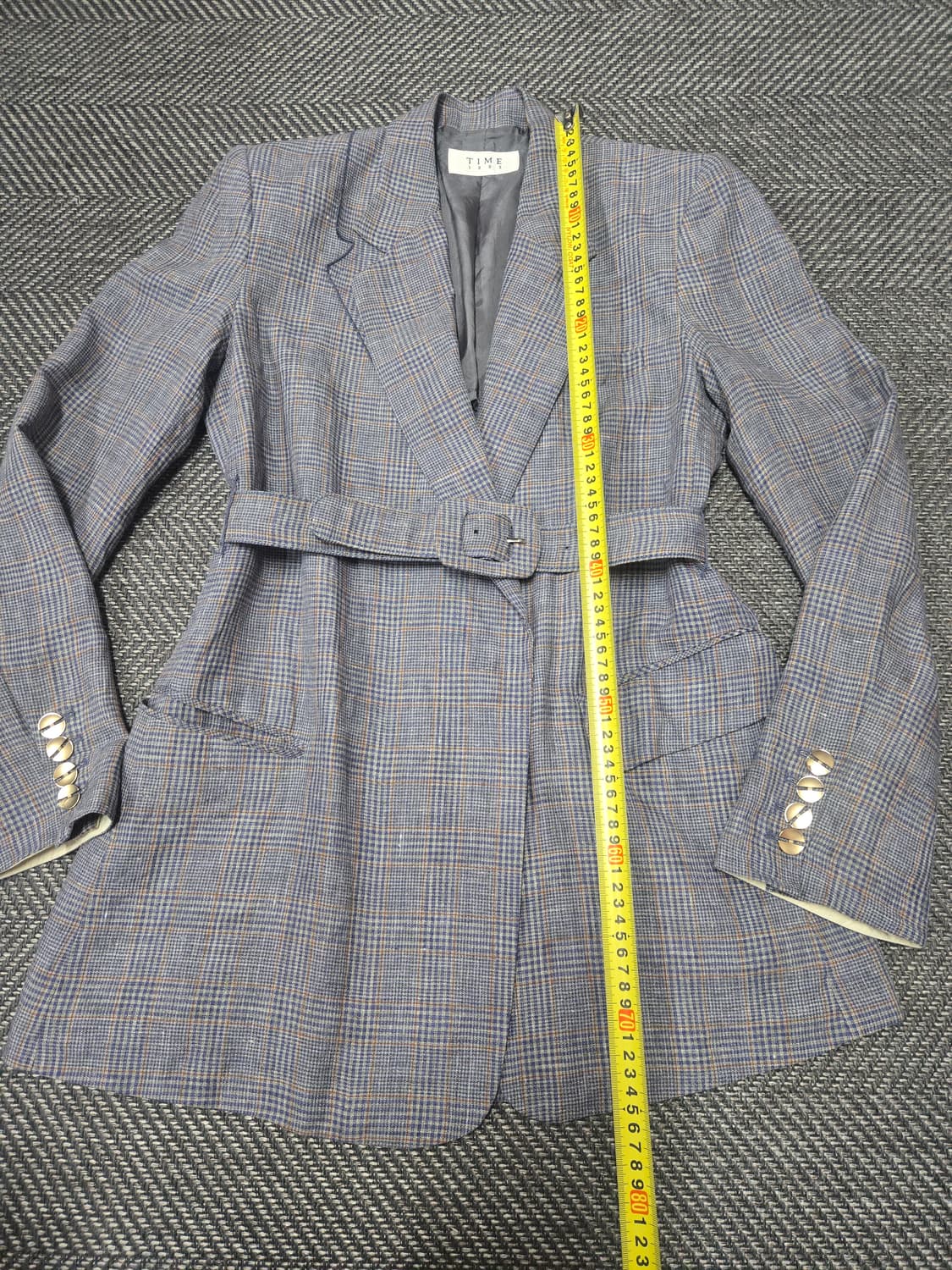 한섬 타임 TIME 체크 벨트 자켓 마93%자켓 상품이미지9