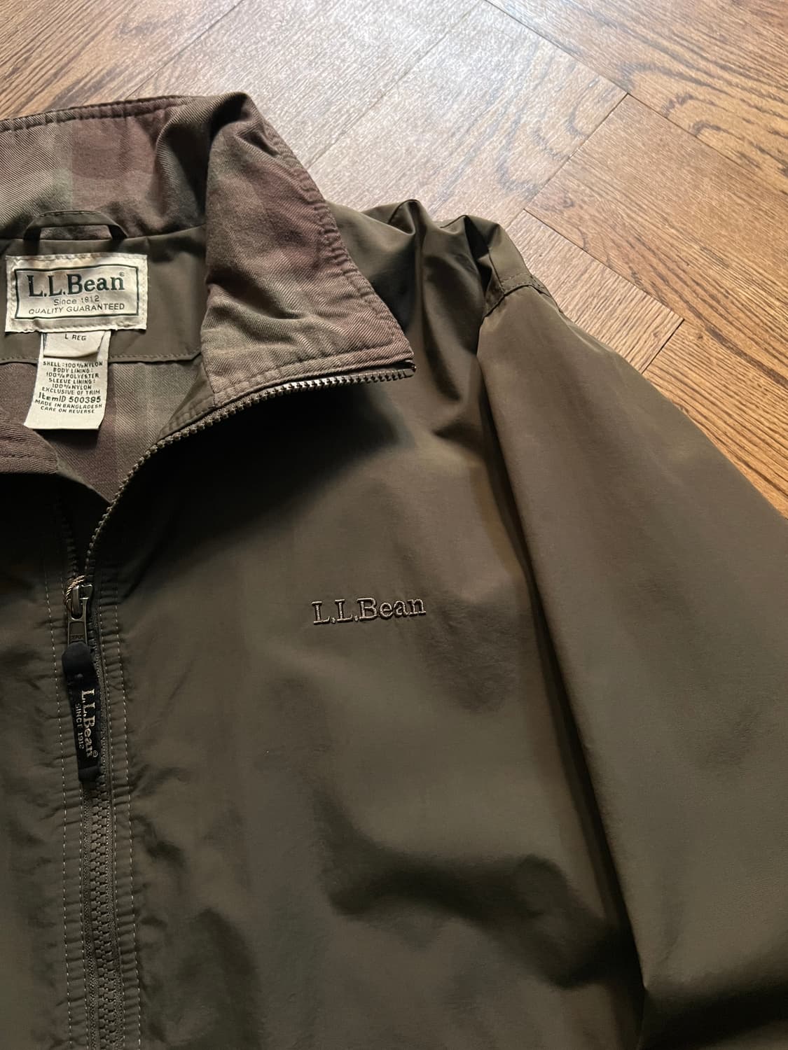 [L]엘엘빈 USA 카키 나일론 웜업 자켓 상품이미지3