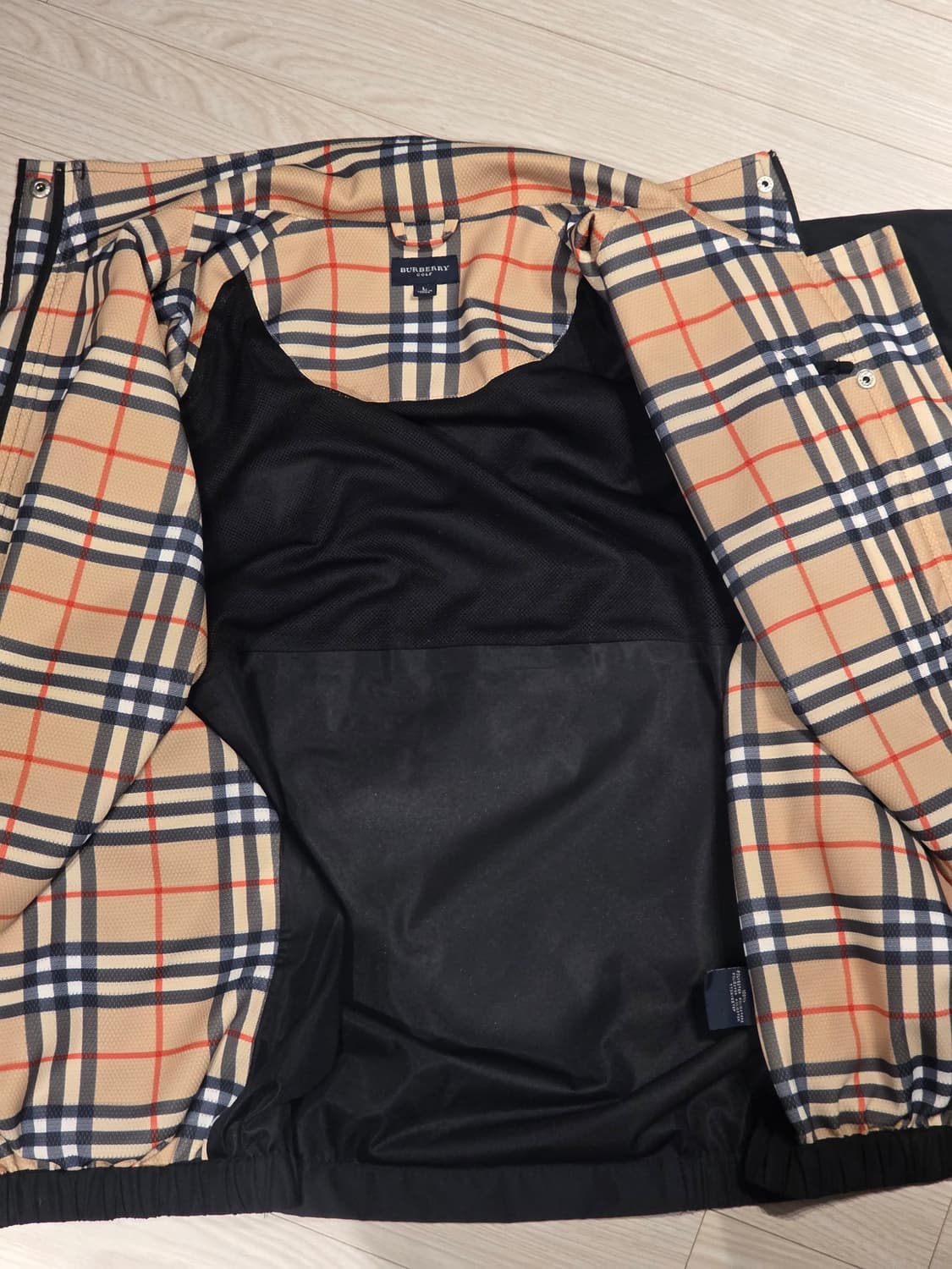버버리 체크 안감 바람막이 자켓 사이즈L,105~110 상품이미지10