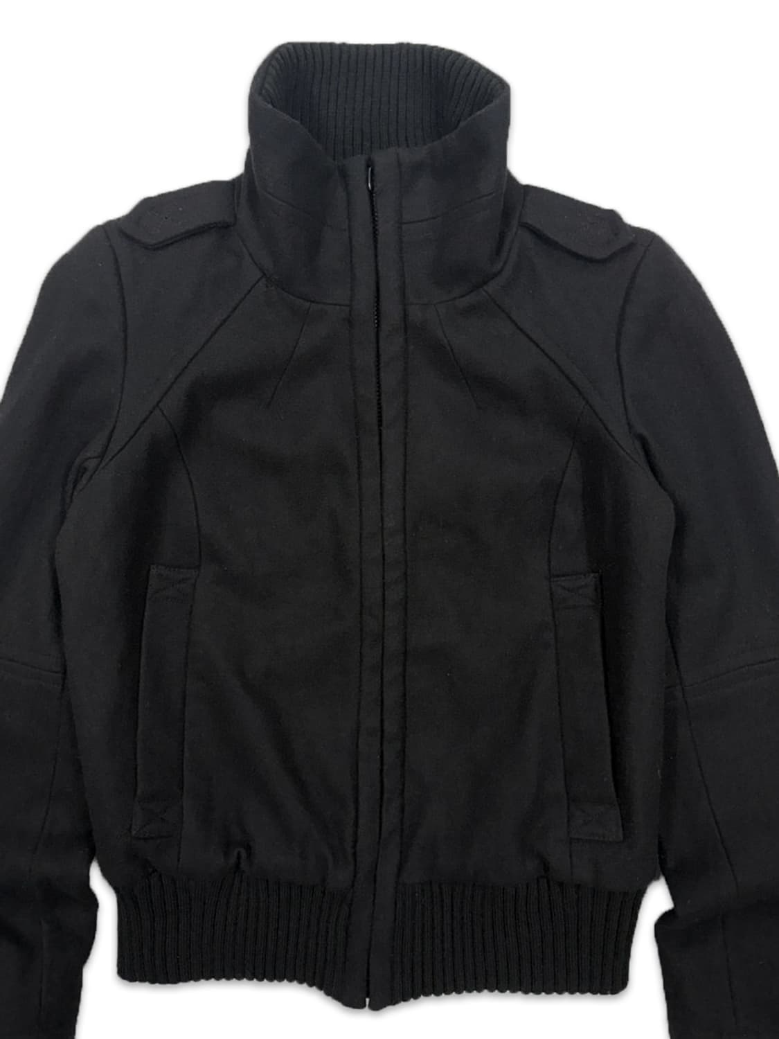 빈티지 ZARA 블랙 울 집업 자켓 상품이미지3