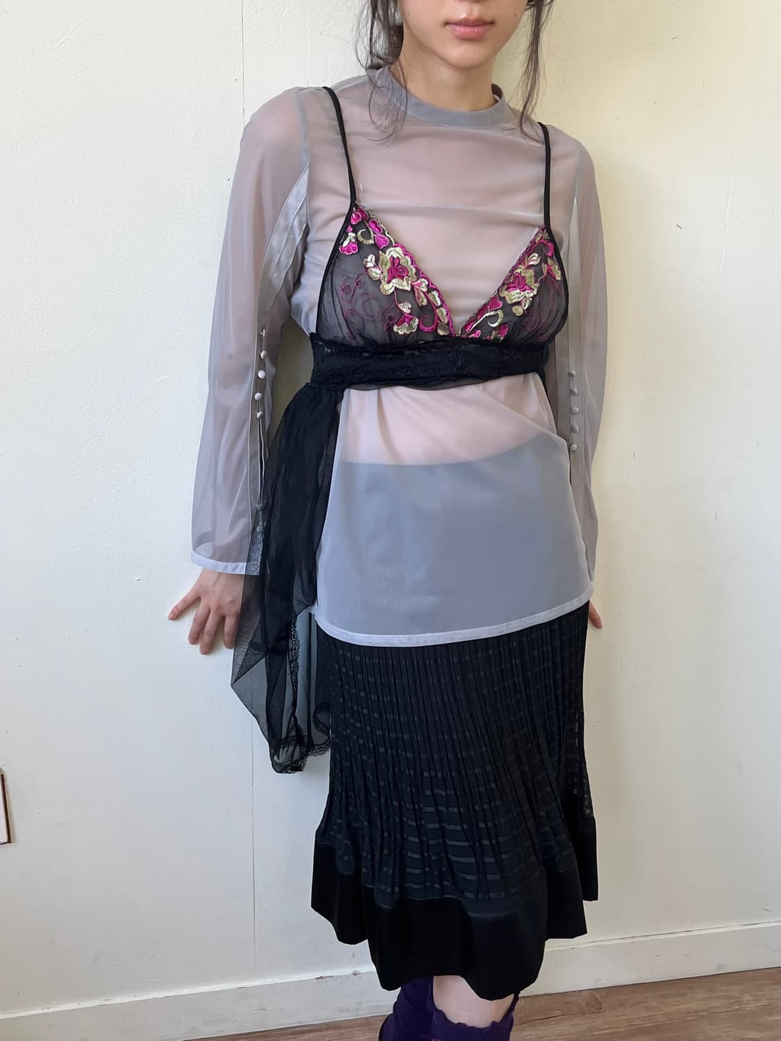 Japan vtg 브라탑 뷔스티에 원피스 상품이미지4