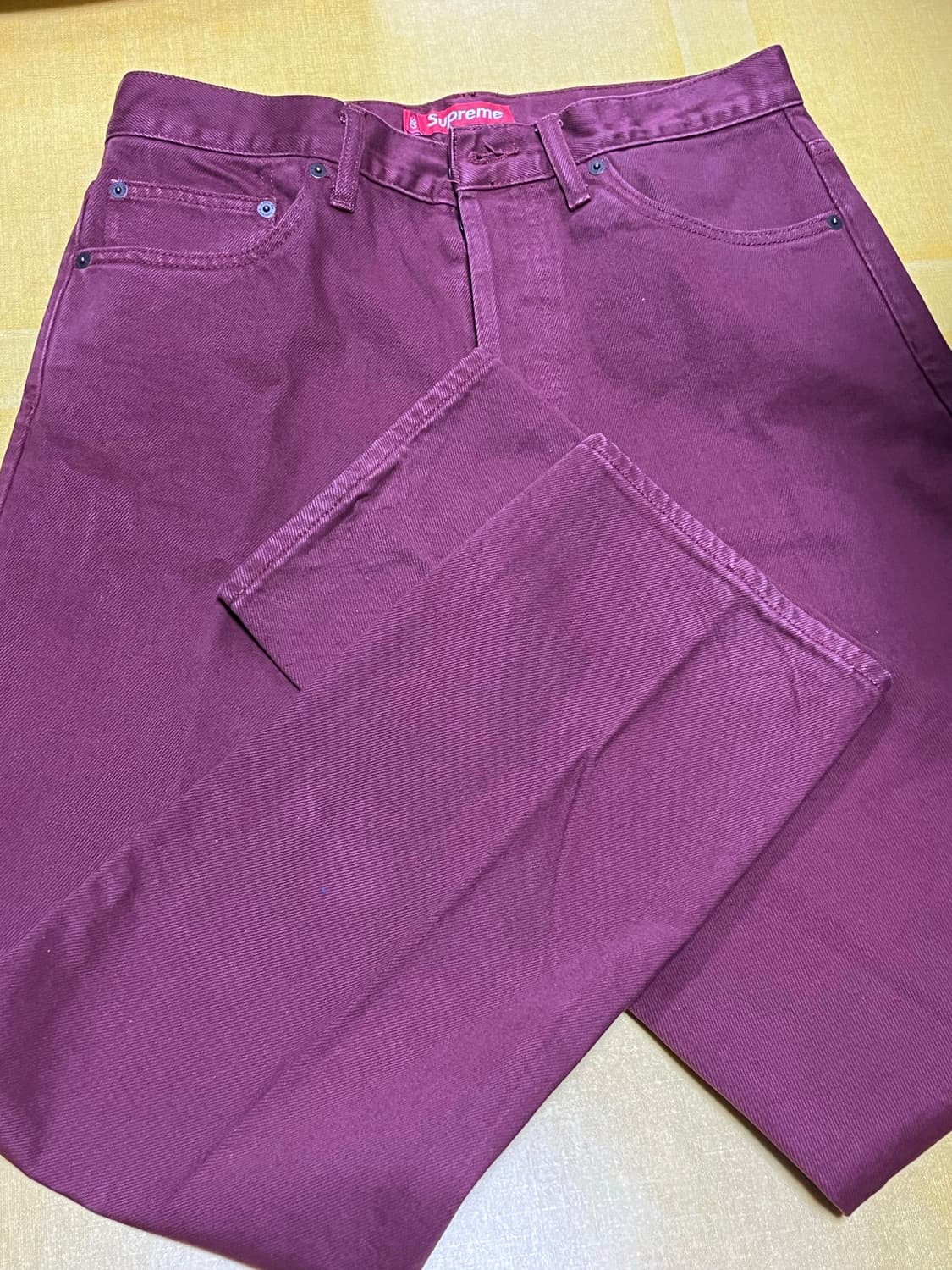 슈프림 버건디 팬츠 30 상품이미지2