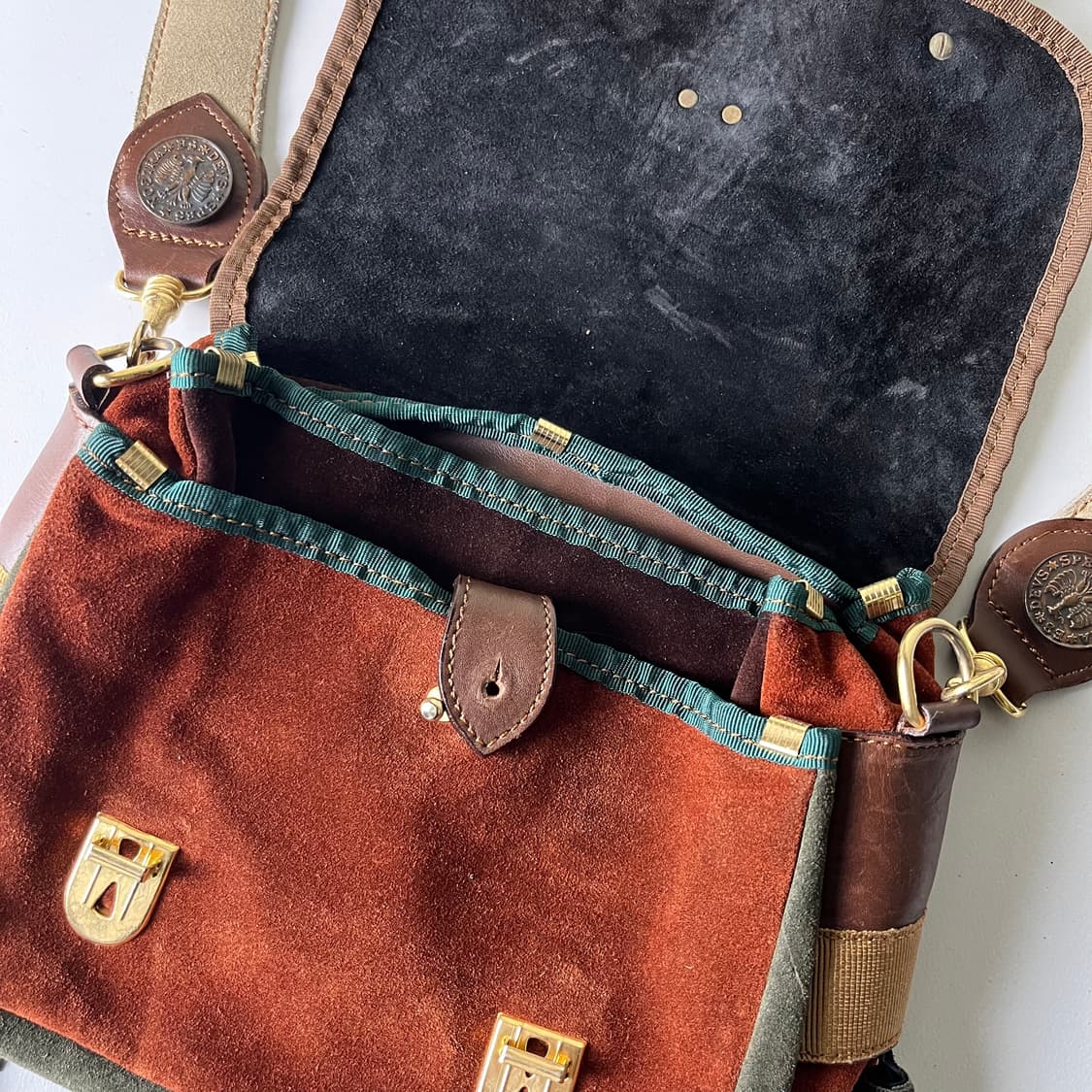 [JPN] 재팬 빈티지 컬러믹스 스웨이드 크로스백 상품이미지4