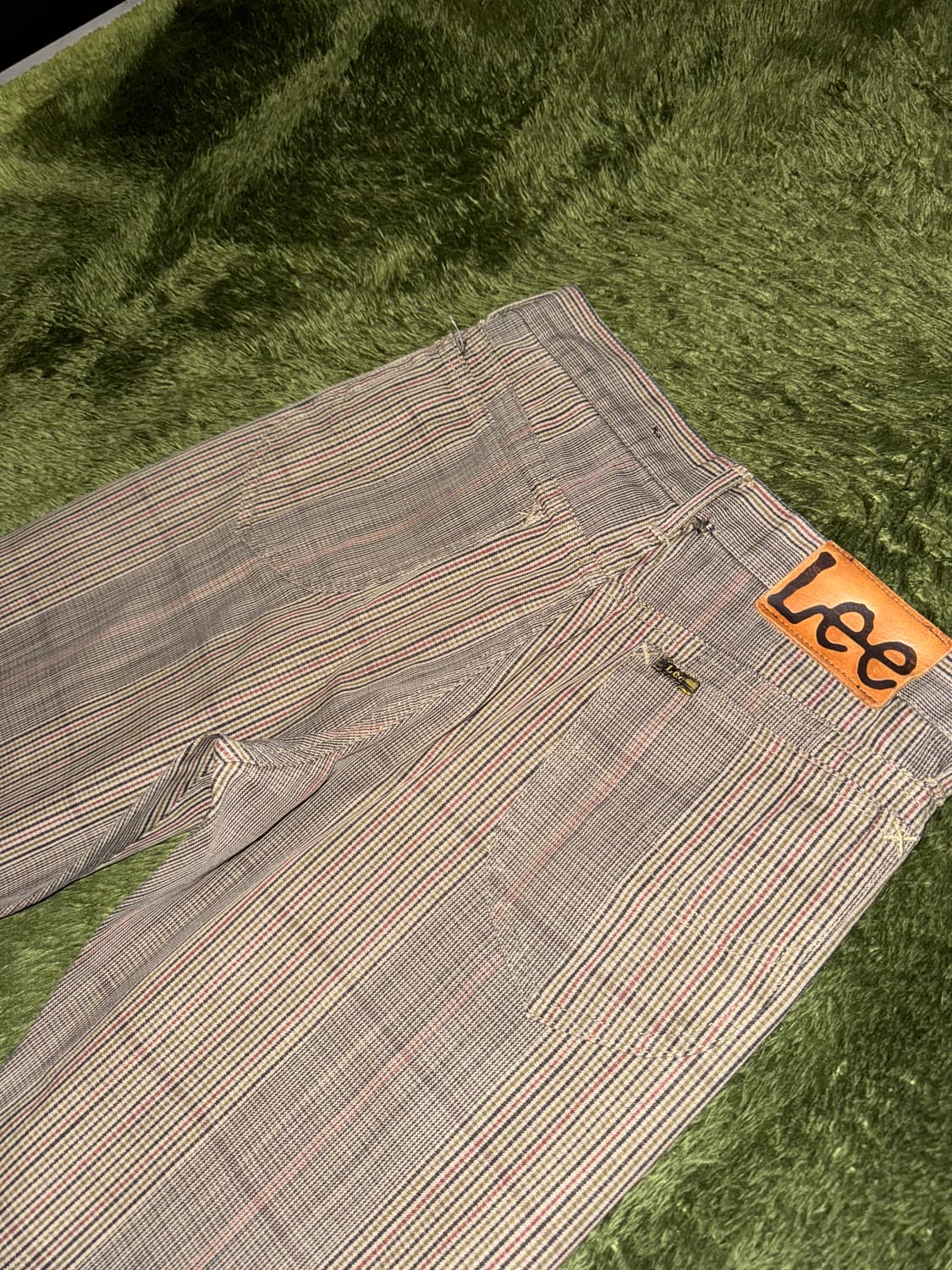 [30X33] 00s LEE 리 MADE IN JAPAN 체크 코튼 팬츠 상품이미지8