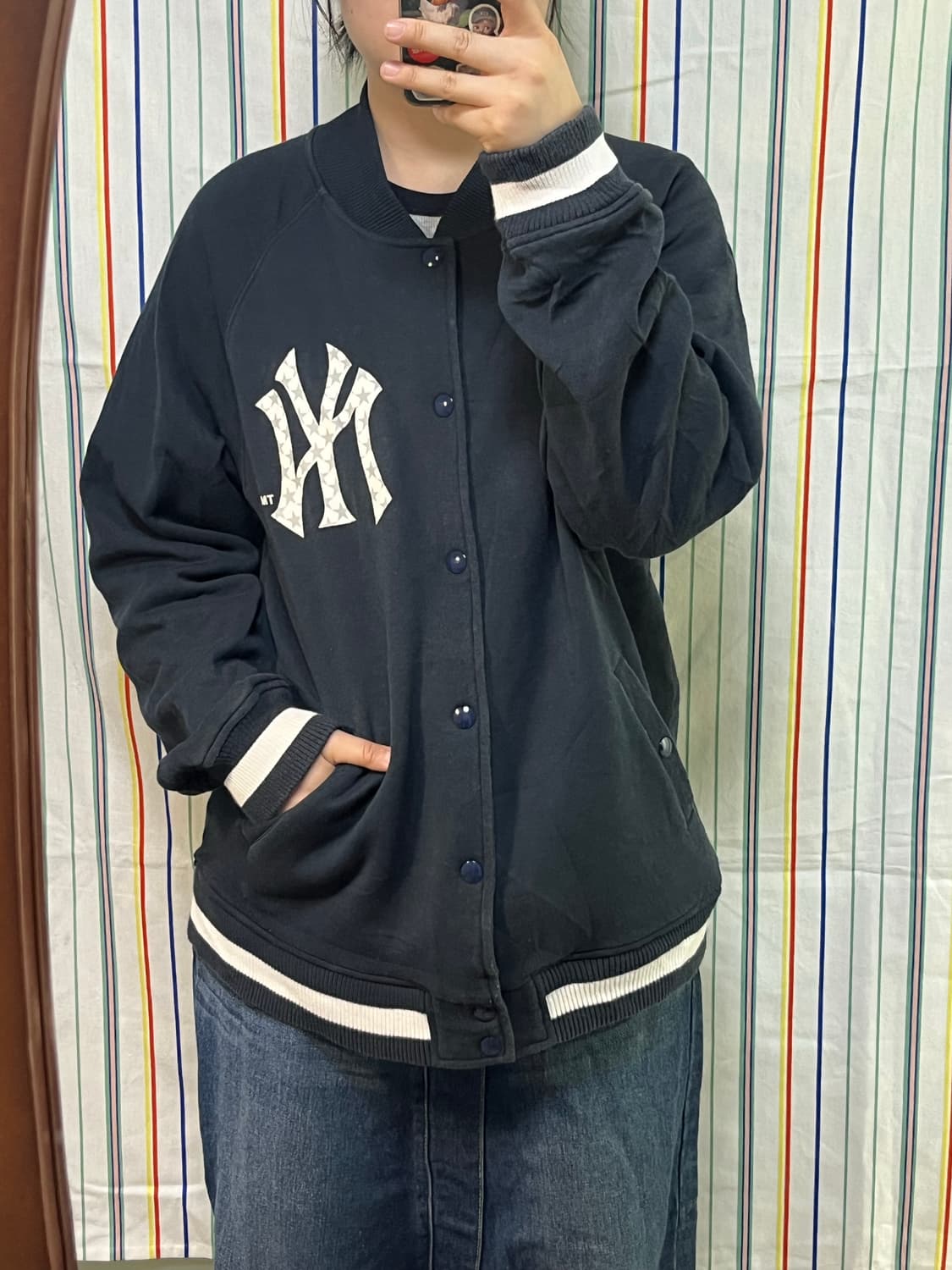 Majestic 마제스틱 뉴욕 양키스 스웨트 바시티 자켓 상품이미지9