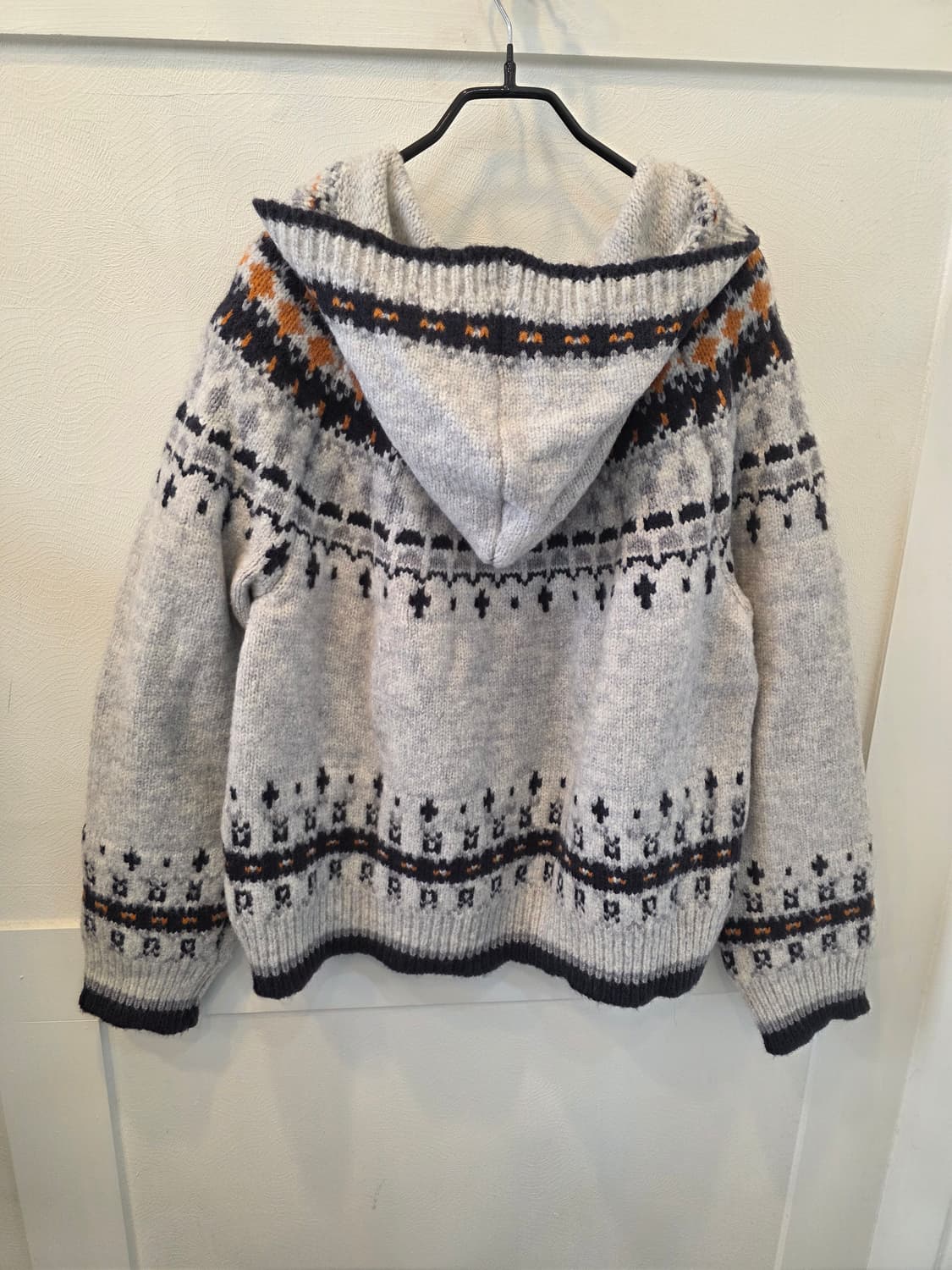 LOVE ME MORE 노르딕패턴 후드니트 가디건 상품이미지4