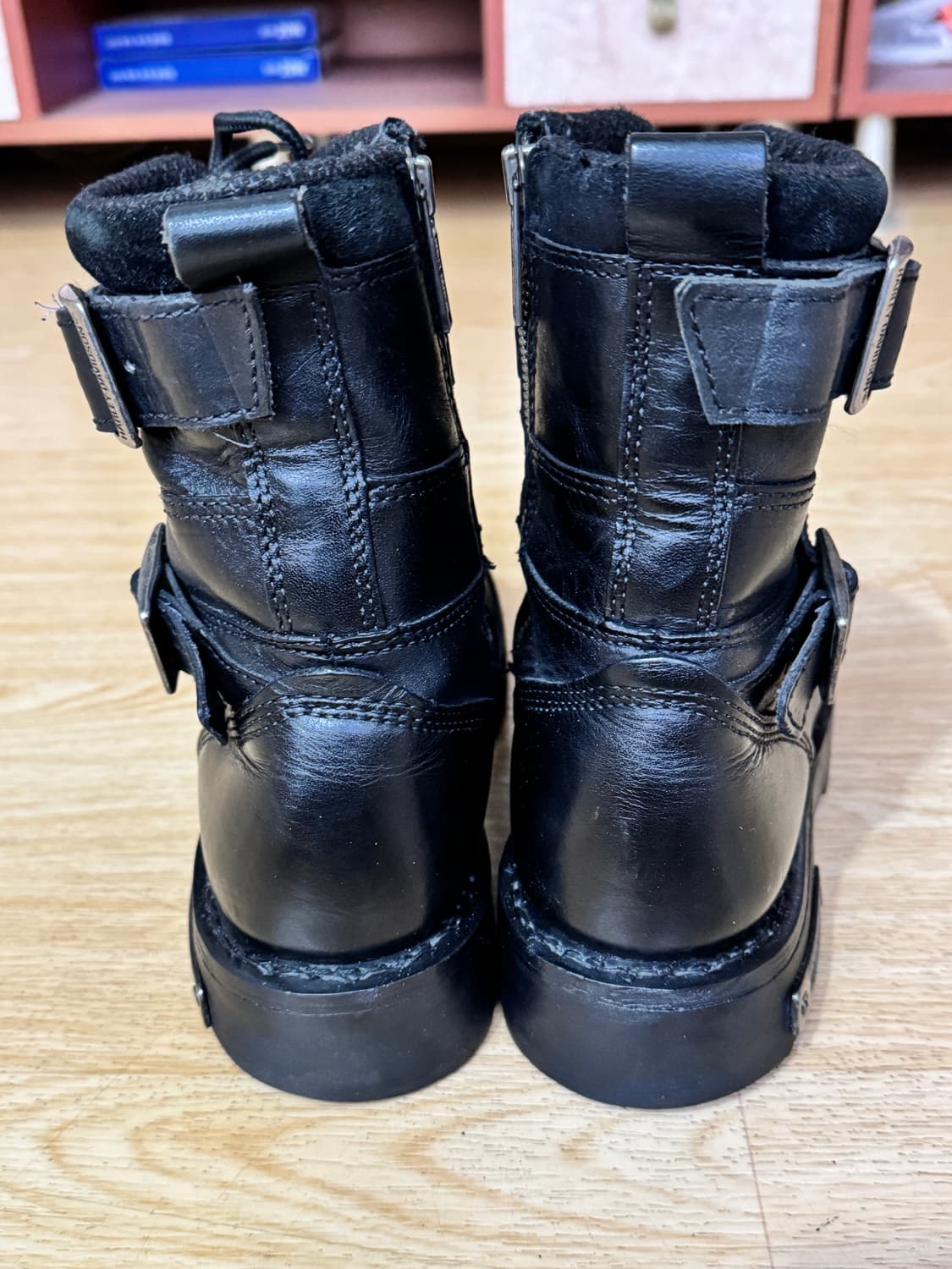 할리데이비슨 블랙 가죽 워커 40uk 상품이미지3