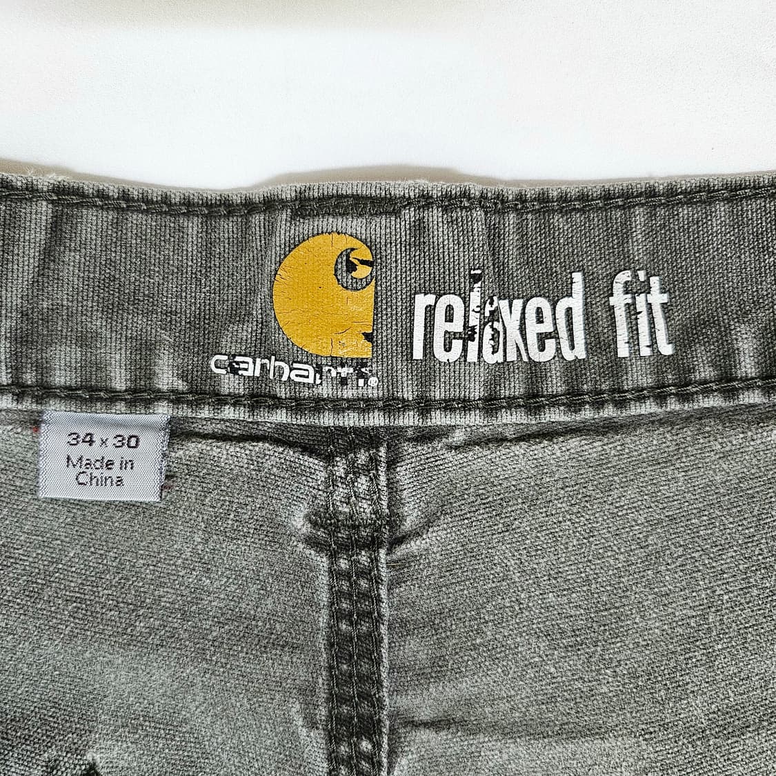 [34][칼하트] OG 릴렉스핏 파이브 포켓 페인트 워크팬츠 페이드 블랙 상품이미지7