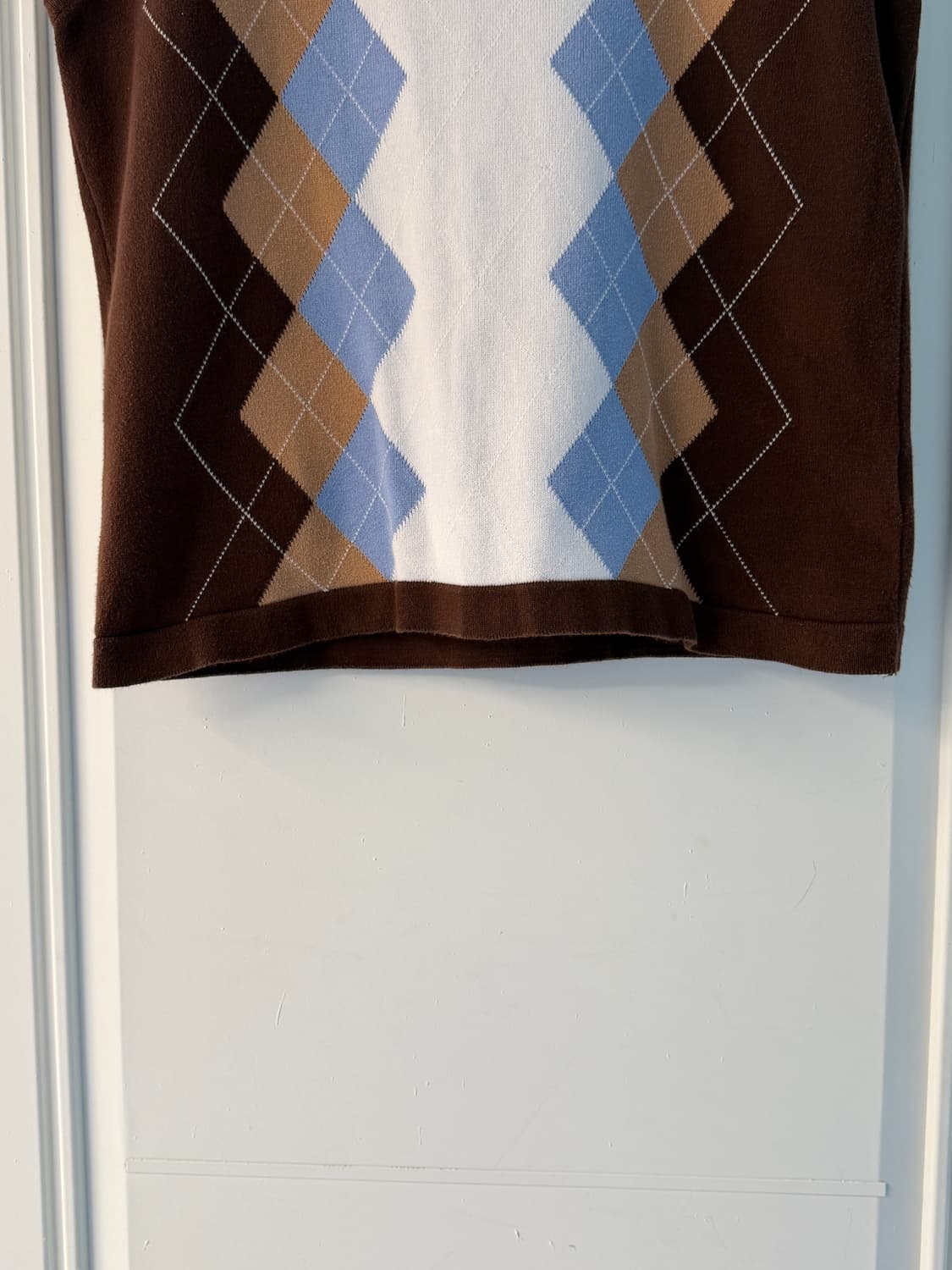 아가일패턴 빈티지 니트 베스트 상품이미지9