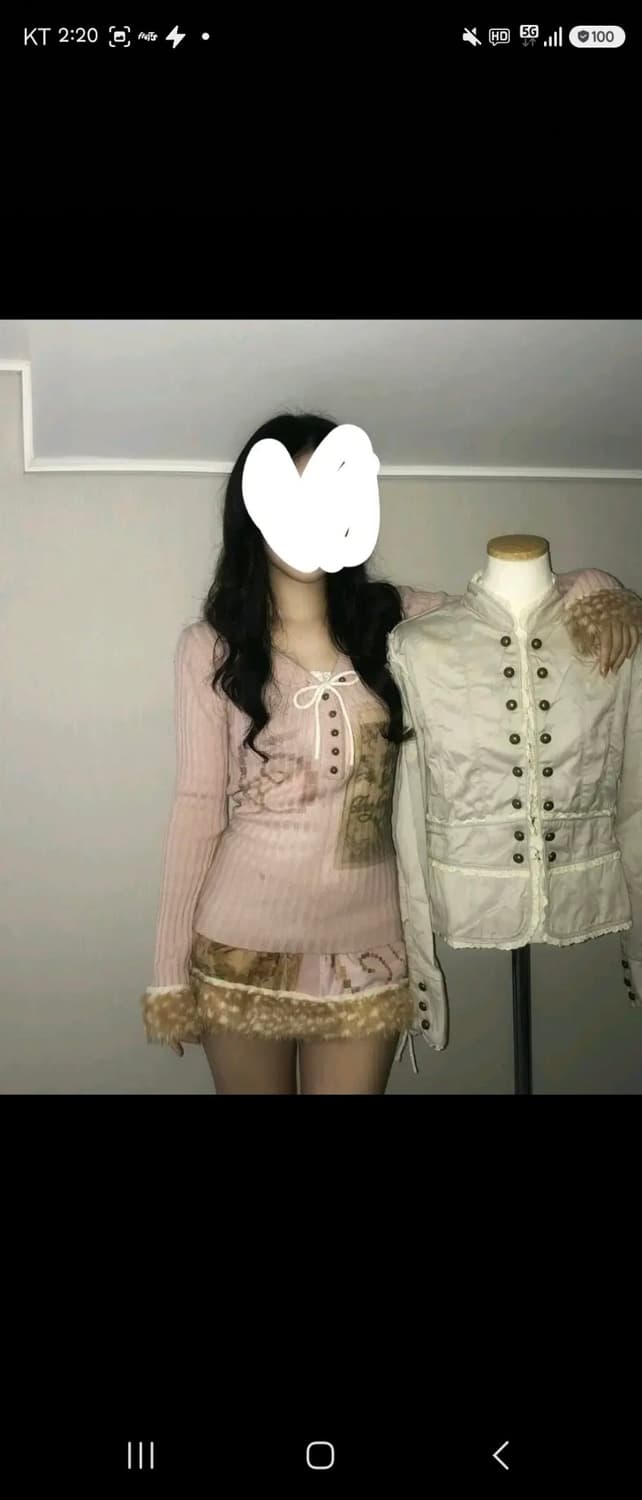 shop2dandelian Custom 페어리 퍼 미니스커트 모리걸 로걀 상품이미지3