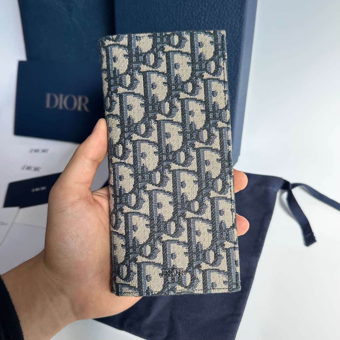 [새상품급] 디올 오블리크 버티컬 자카드 장지갑 풀구성 상품이미지2