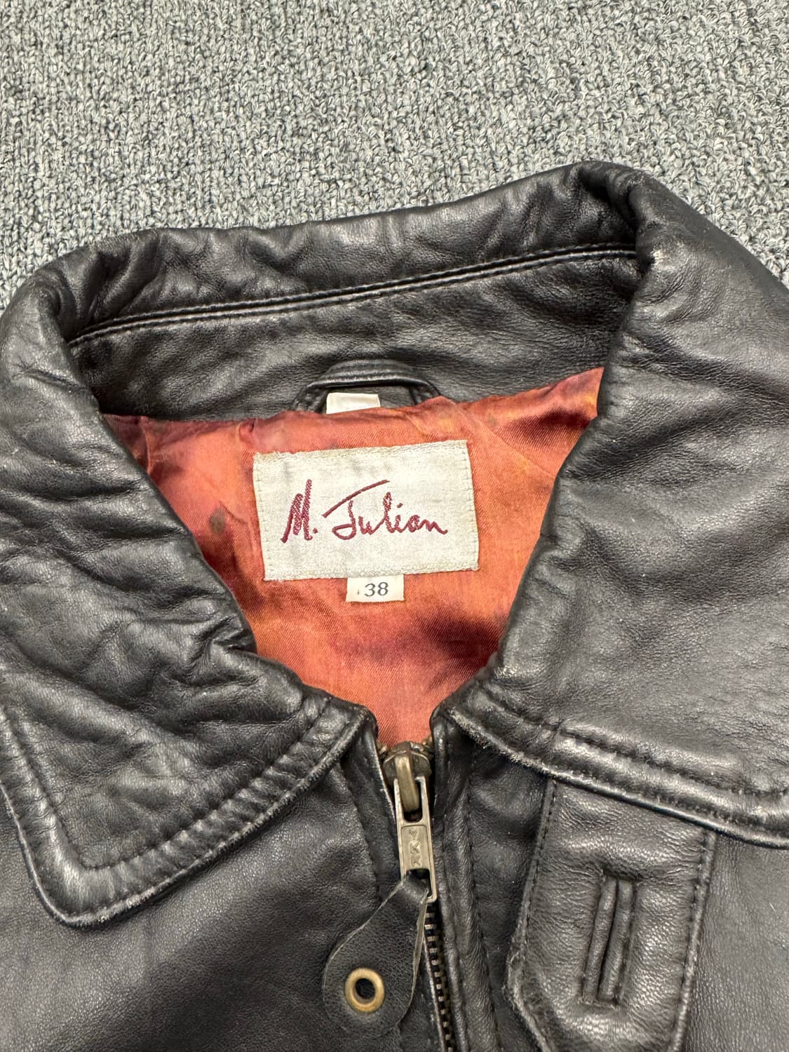 38)90’s M.Julian 빈티지 라이더 가죽 레더자켓 상품이미지4
