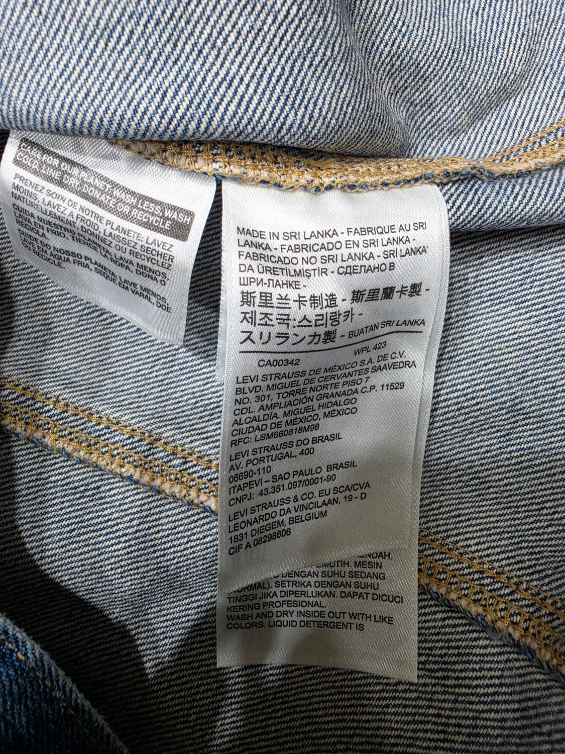 리바이스 버튼업 민소매 데님 원피스 청 원피스 치마 S 상품이미지6