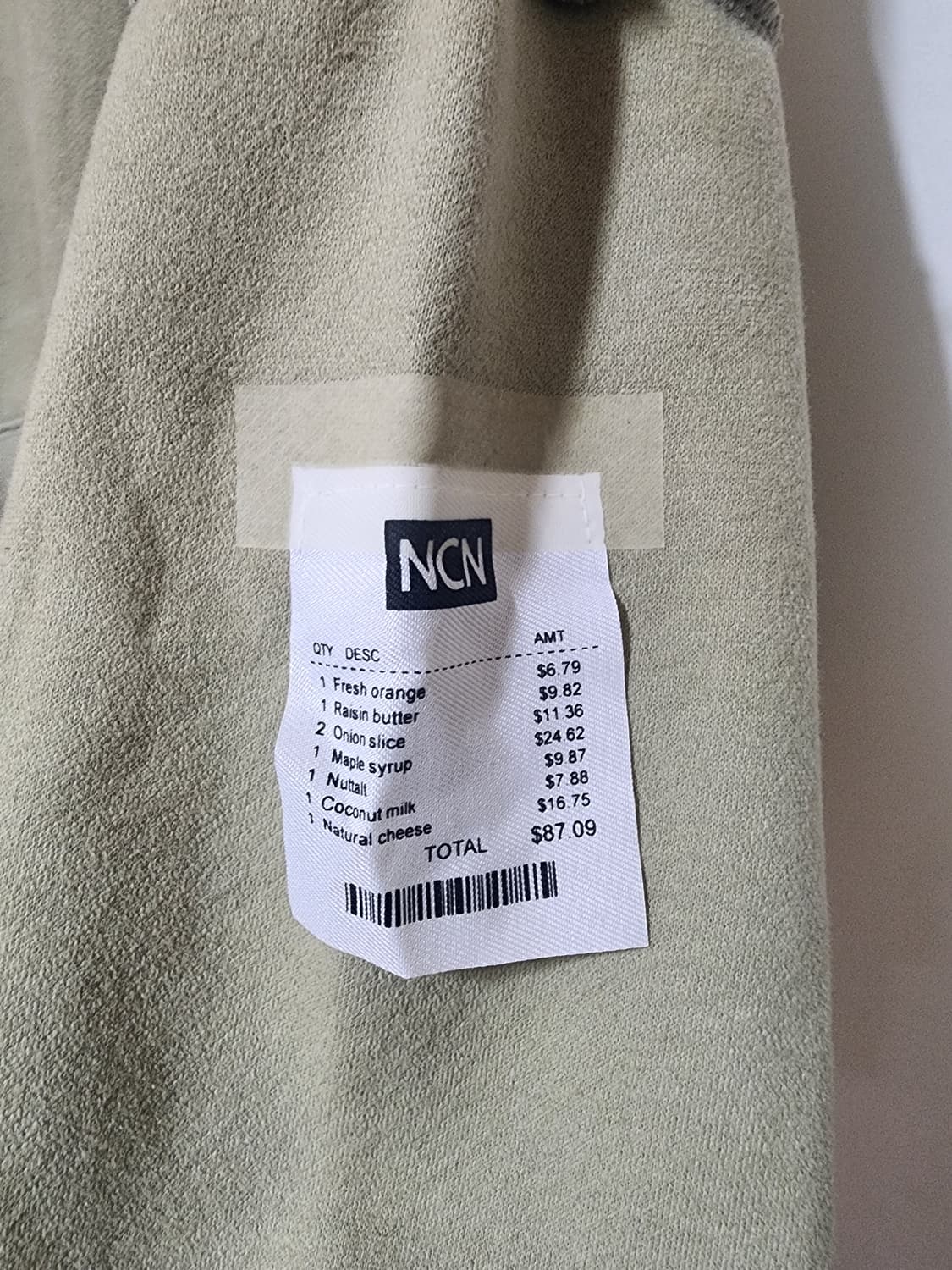 카키 기모 오버핏 크롭 맨투맨 상품이미지2