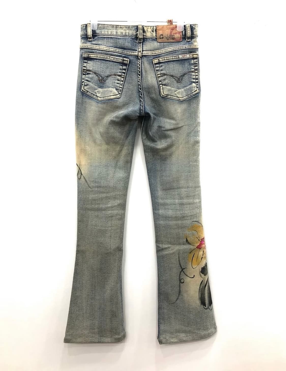 오리엔탈 플라워 드로잉 자수 데님 부츠컷 팬츠 상품이미지2