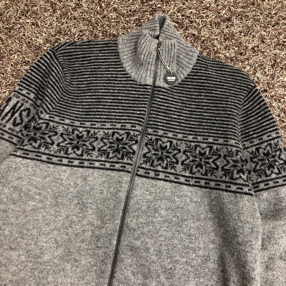 모스키노 백로고 울 니트집업 자켓 상품이미지2