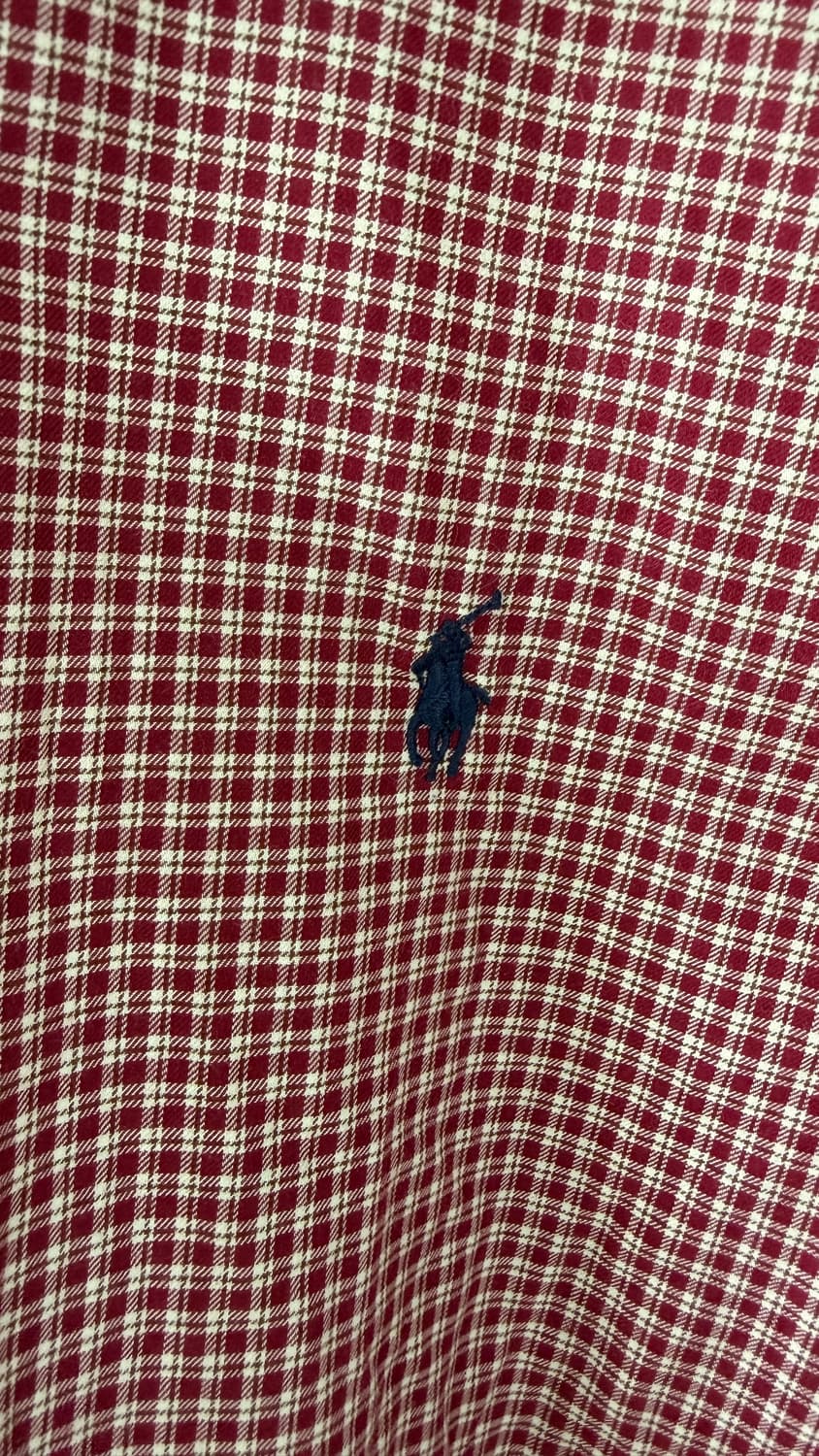 랄프로렌 체크 셔츠 긴팔 버건디 상품이미지6