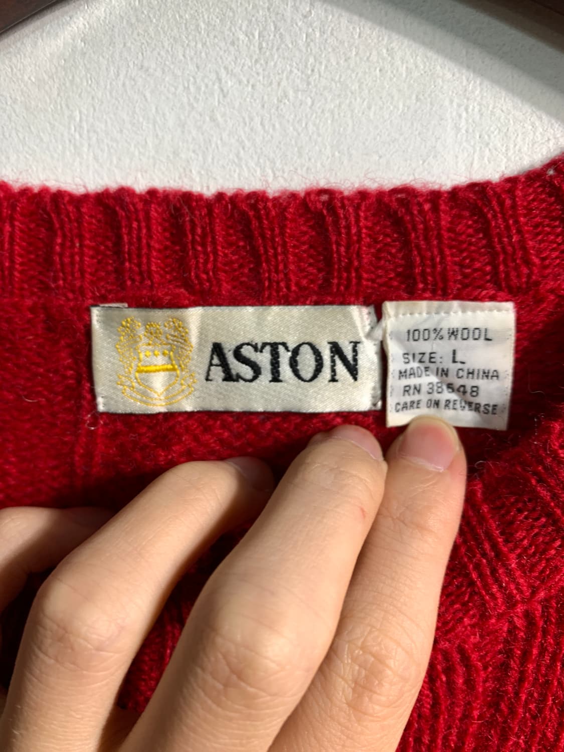 aston 울 100% 니트 가디건 L 상품이미지7