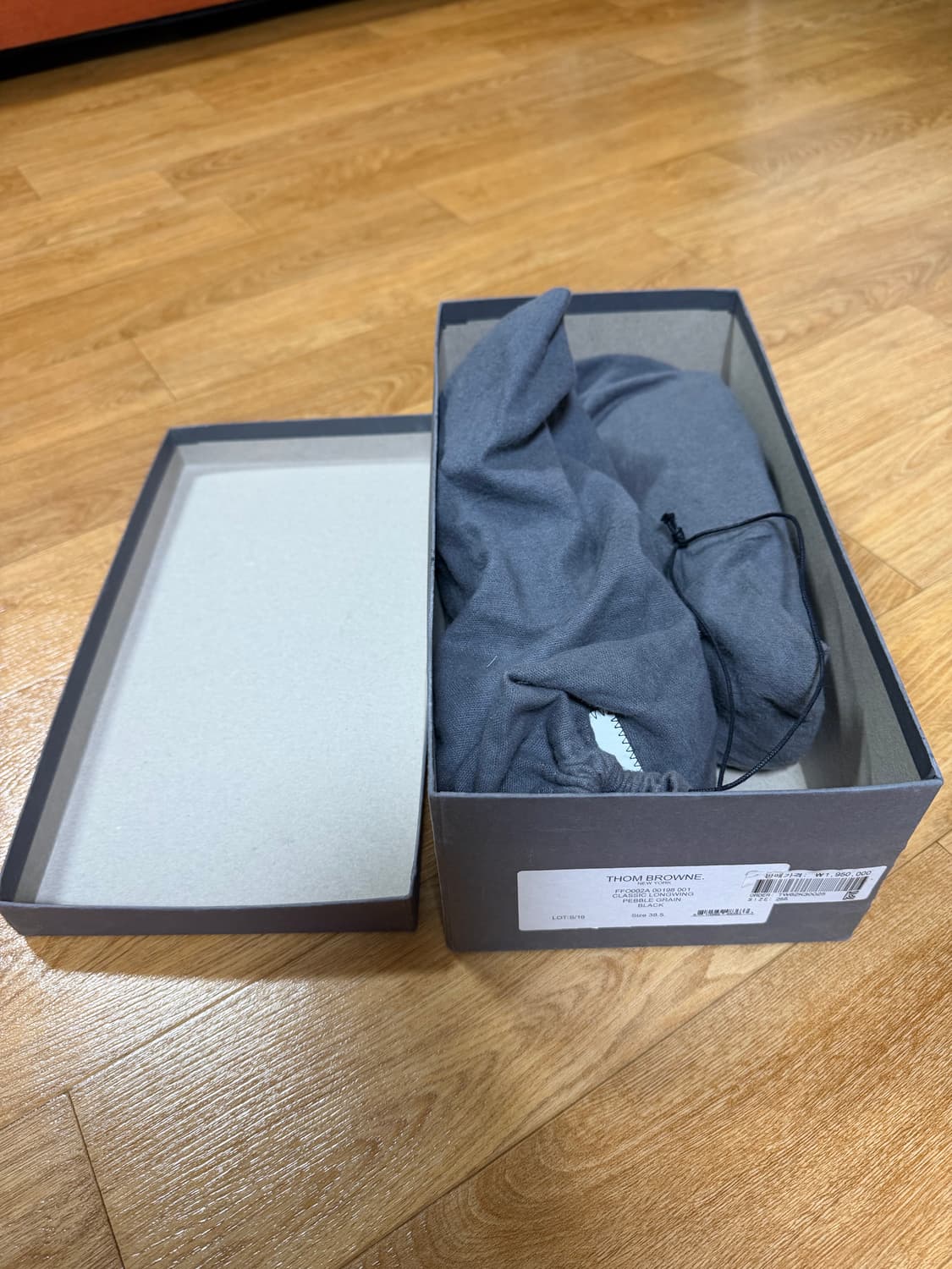 톰브라운 클레식 롱윙 페블 그레인 블랙(윙팁)/38.5 상품이미지10