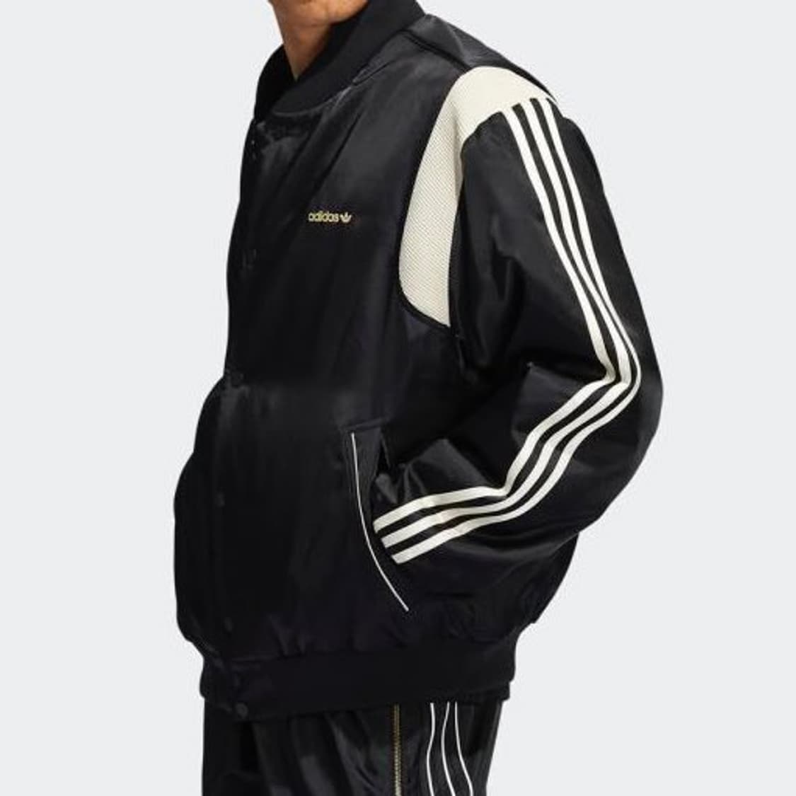 아디다스 사틴 바시티 자켓 투바투 연준 더보이즈 최찬희 착용 상품이미지5