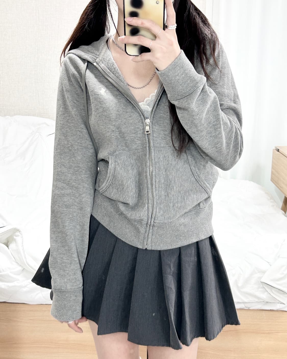 폴로 화이트포니 그레이 후드집업 상품이미지3